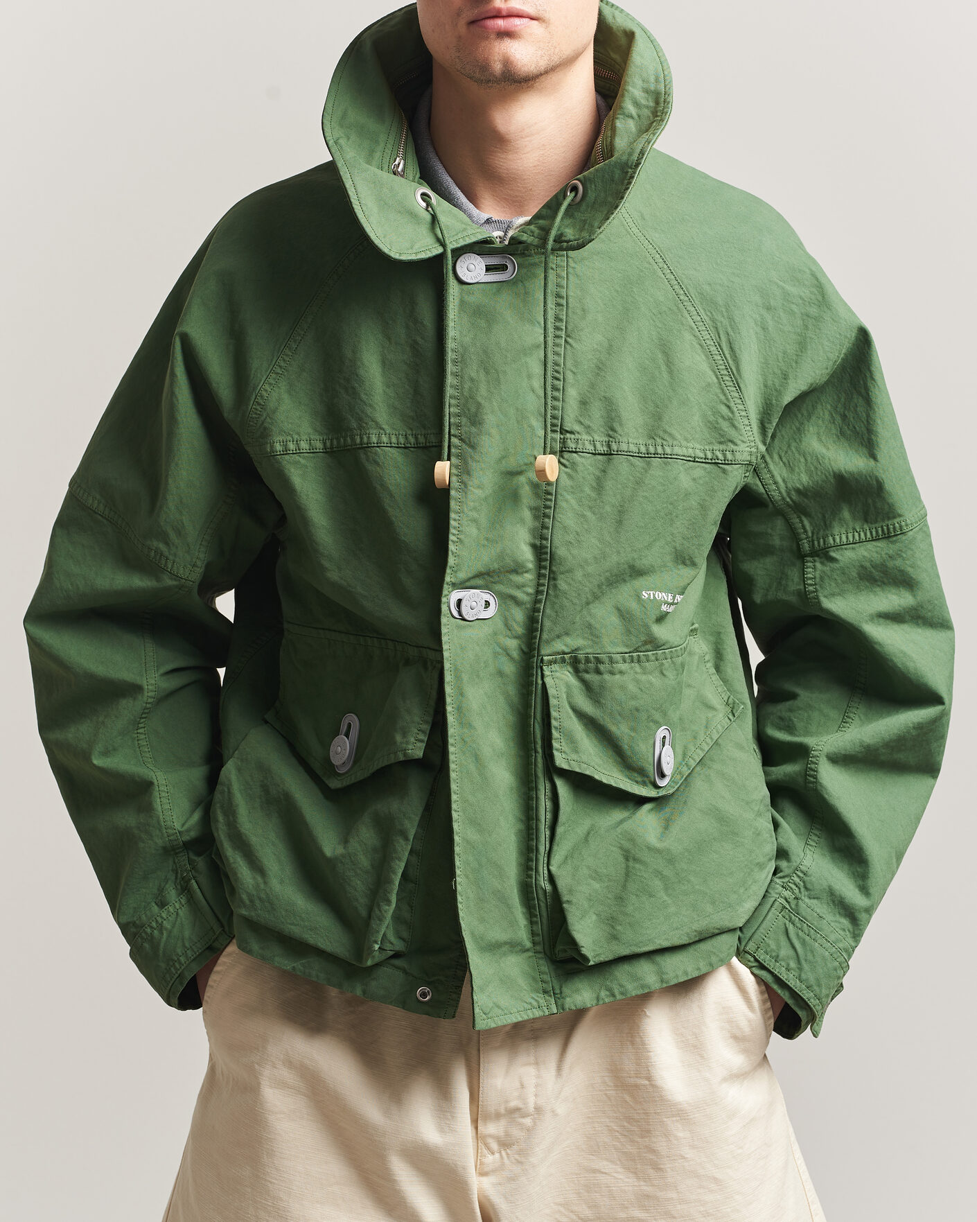 Heren | Jassen | Stone Island | Marina Panama Weave Coach Jacket Quartz Green
