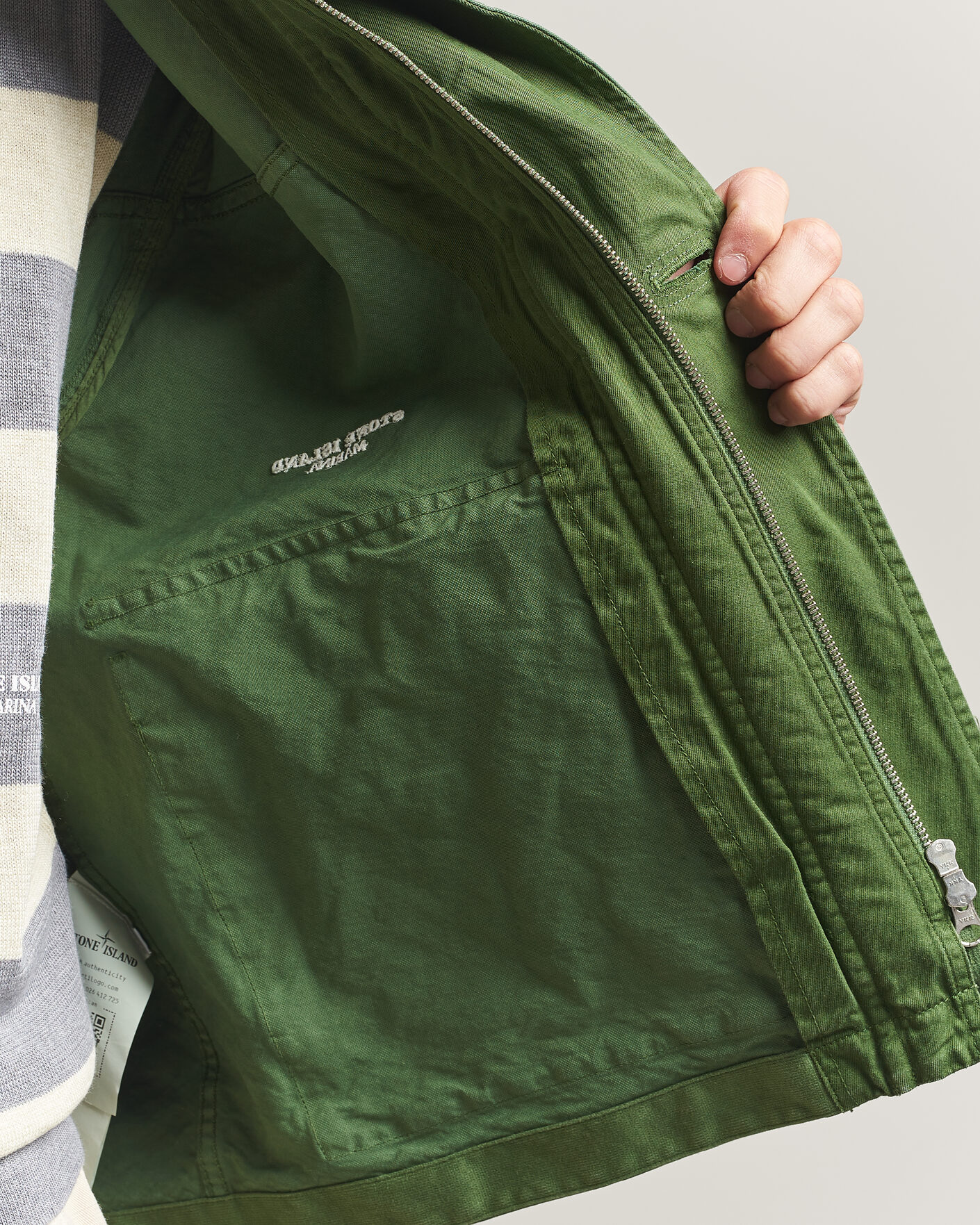 Heren | Jassen | Stone Island | Marina Panama Weave Coach Jacket Quartz Green