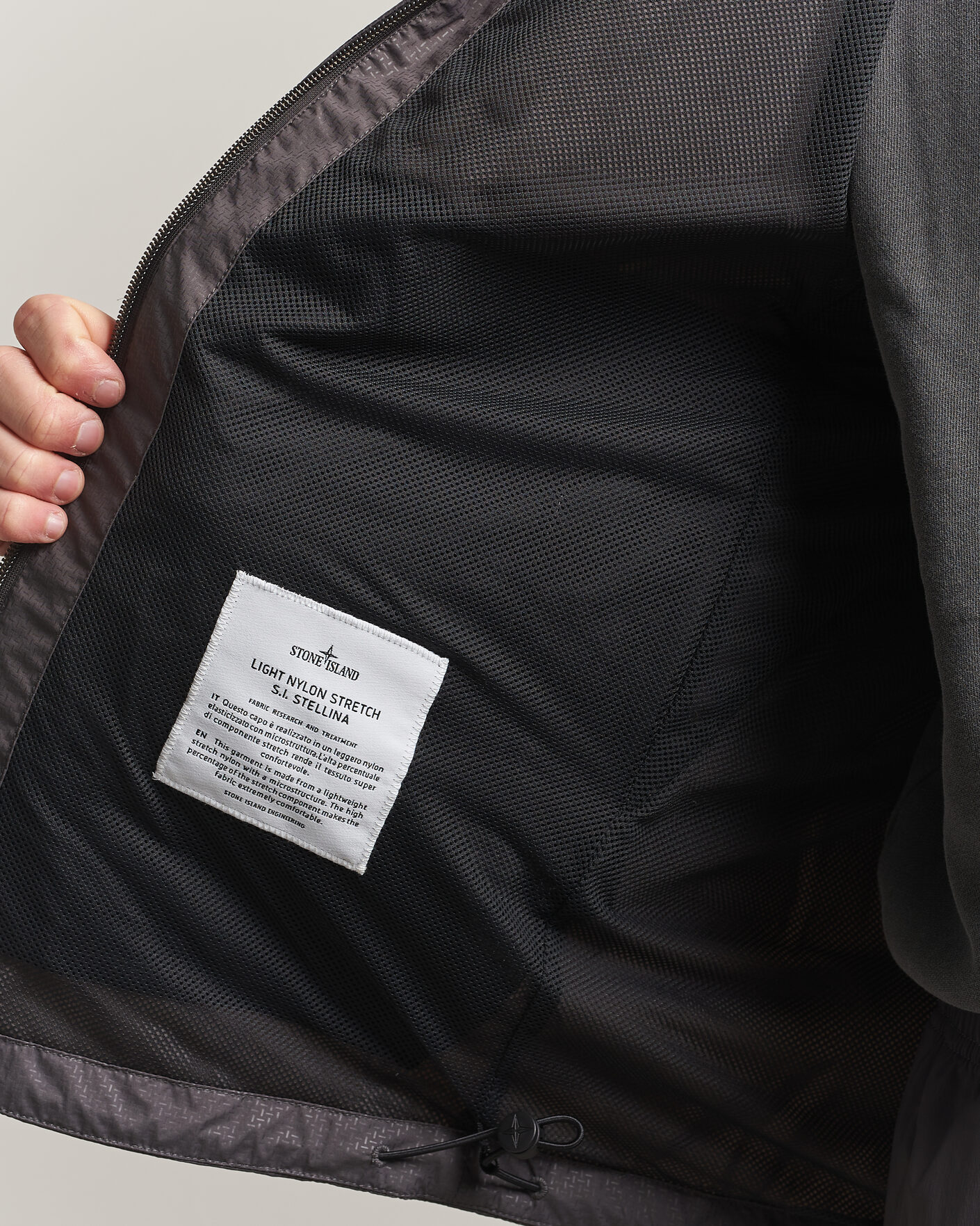 Heren | Jassen | Stone Island | Stellina Nylon Stretch Field Jacket Charcoal