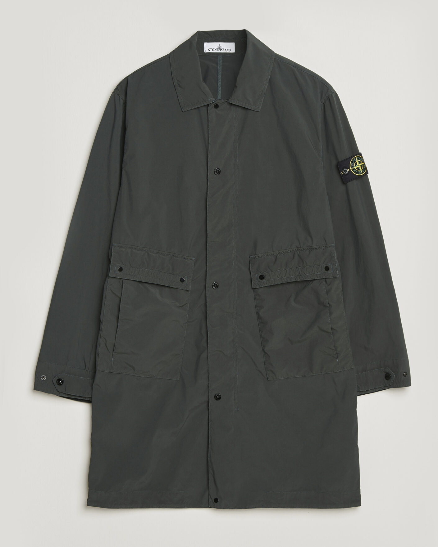 Heren | Jassen | Stone Island | Light Compact Car Coat Charcoal