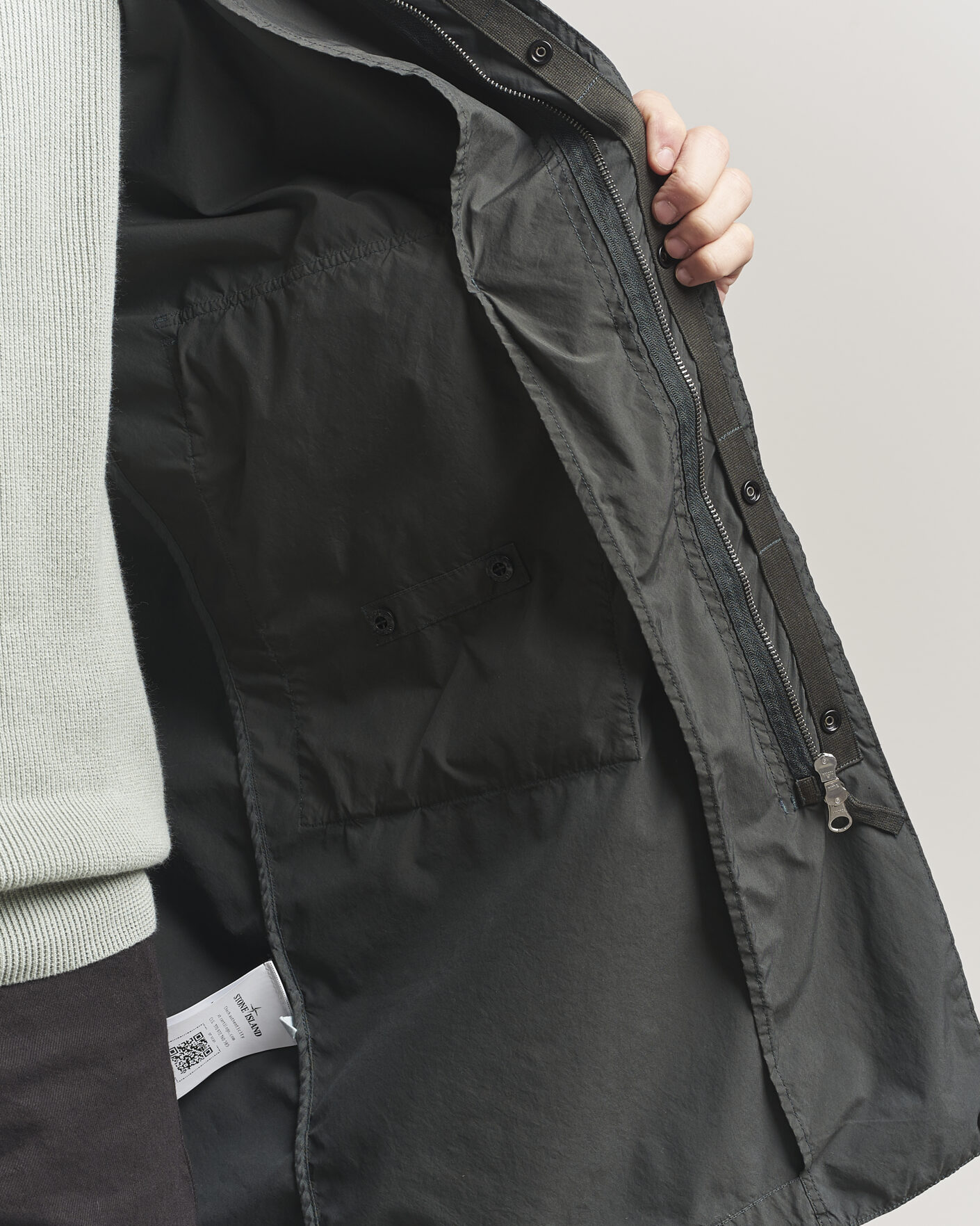Heren | Jassen | Stone Island | Light Compact Car Coat Charcoal
