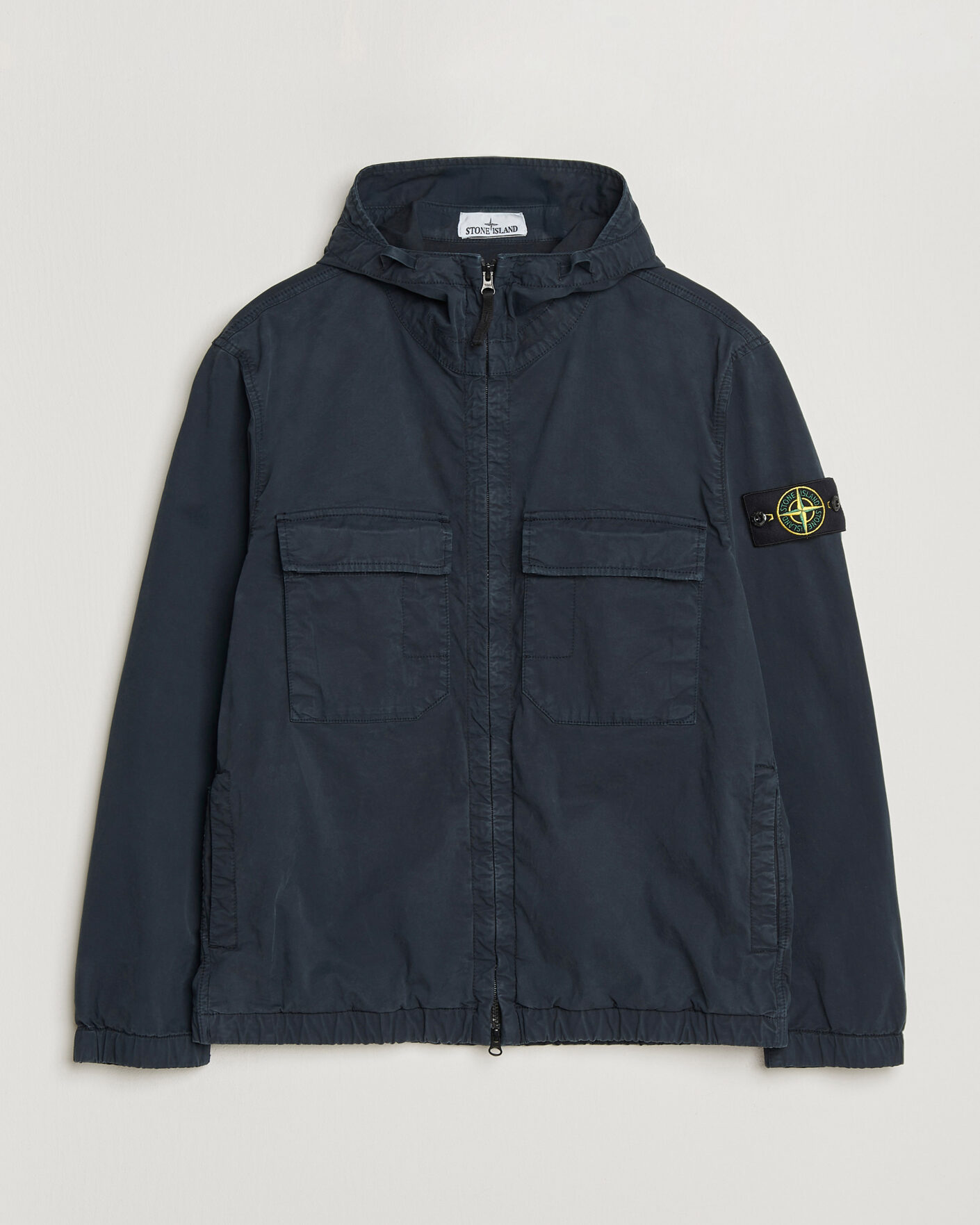 Heren | Jassen | Stone Island | Stretch Cotton Twill Hood Jacket Navy