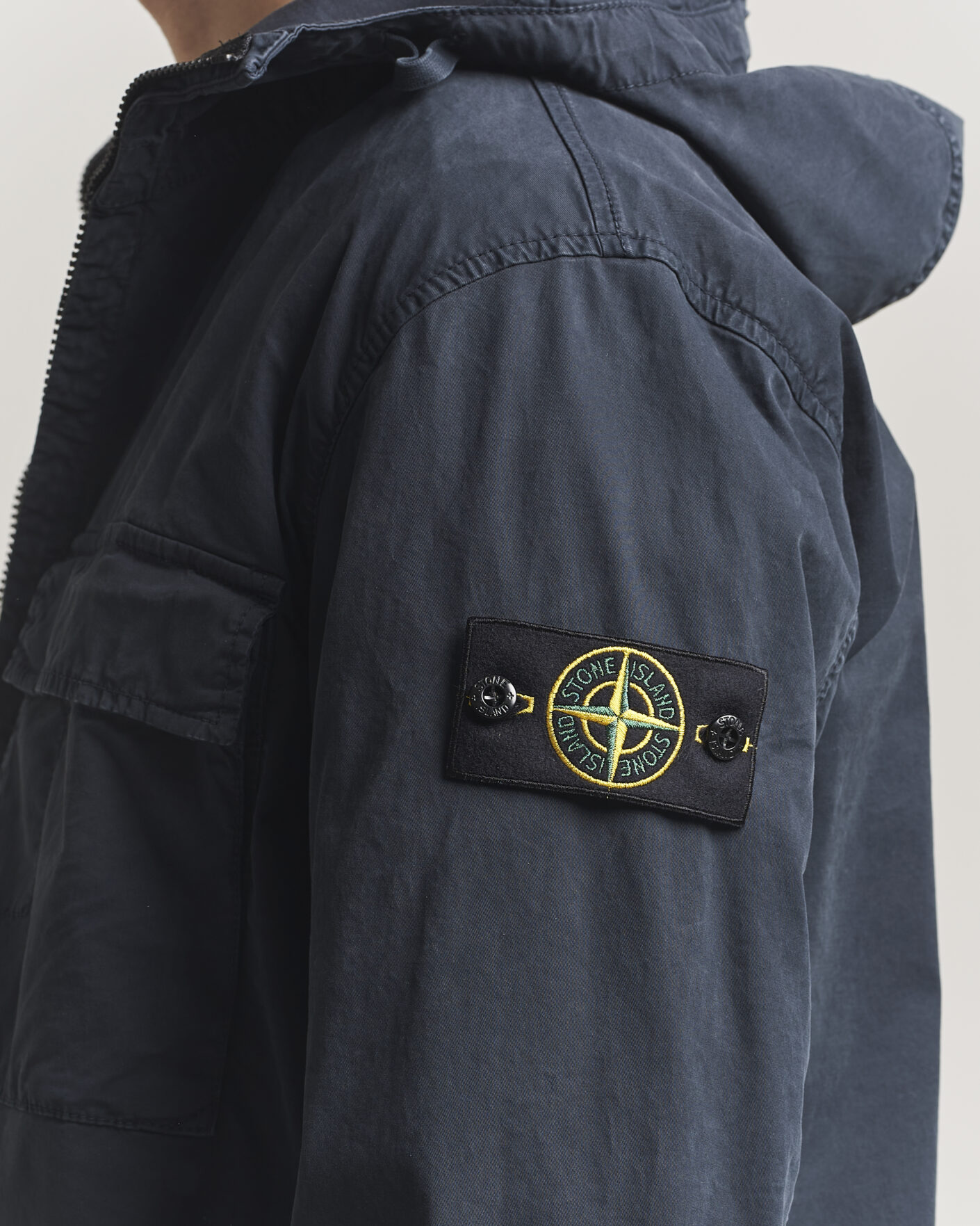 Heren | Jassen | Stone Island | Stretch Cotton Twill Hood Jacket Navy