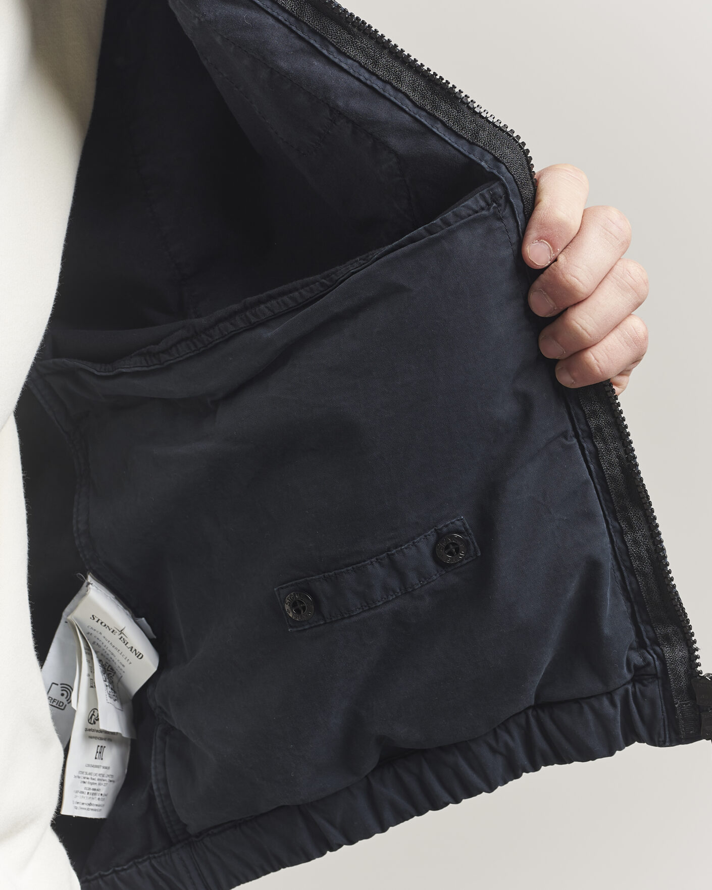 Heren | Jassen | Stone Island | Stretch Cotton Twill Hood Jacket Navy