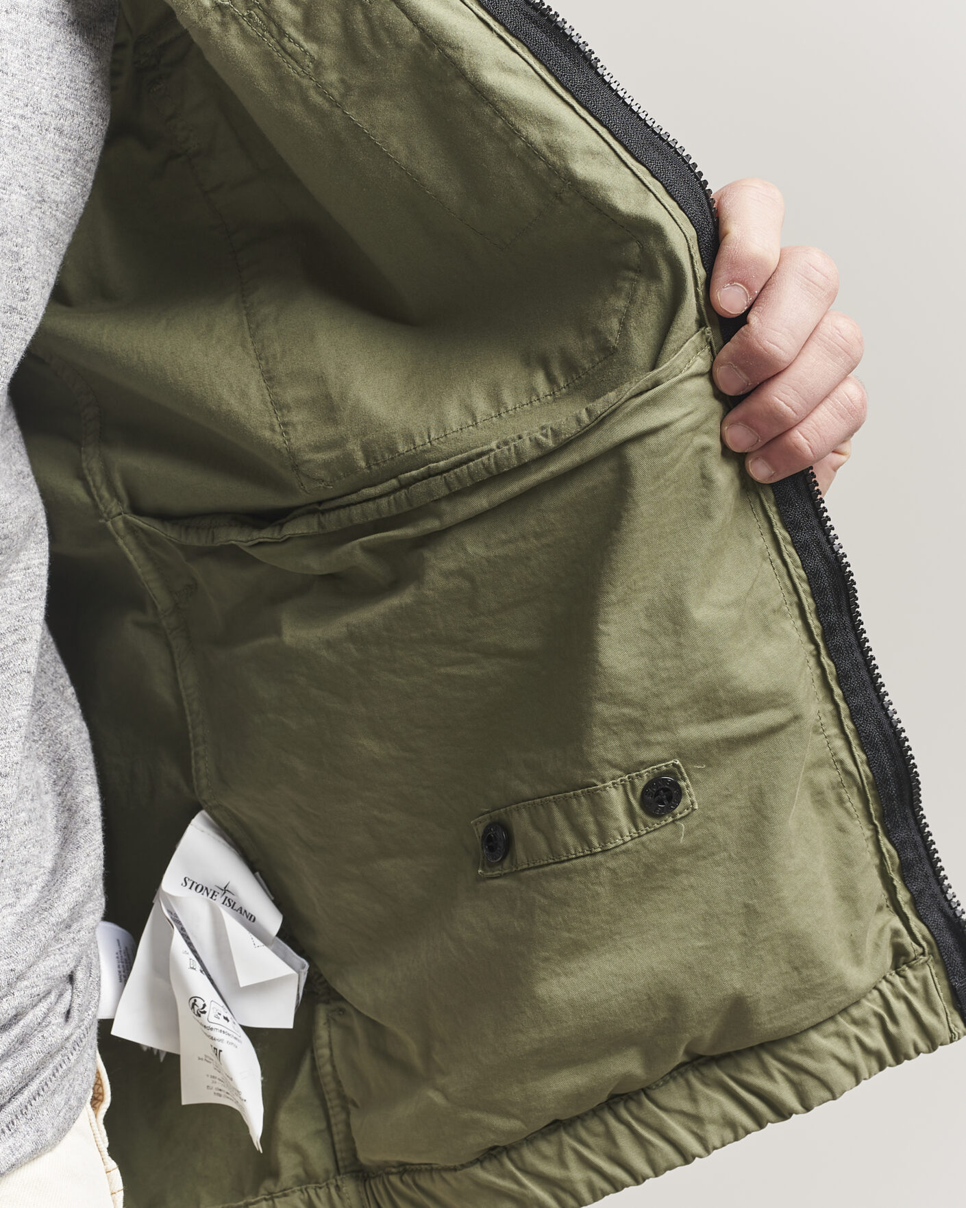 Heren | Jassen | Stone Island | Stretch Cotton Twill Hood Jacket Military Green