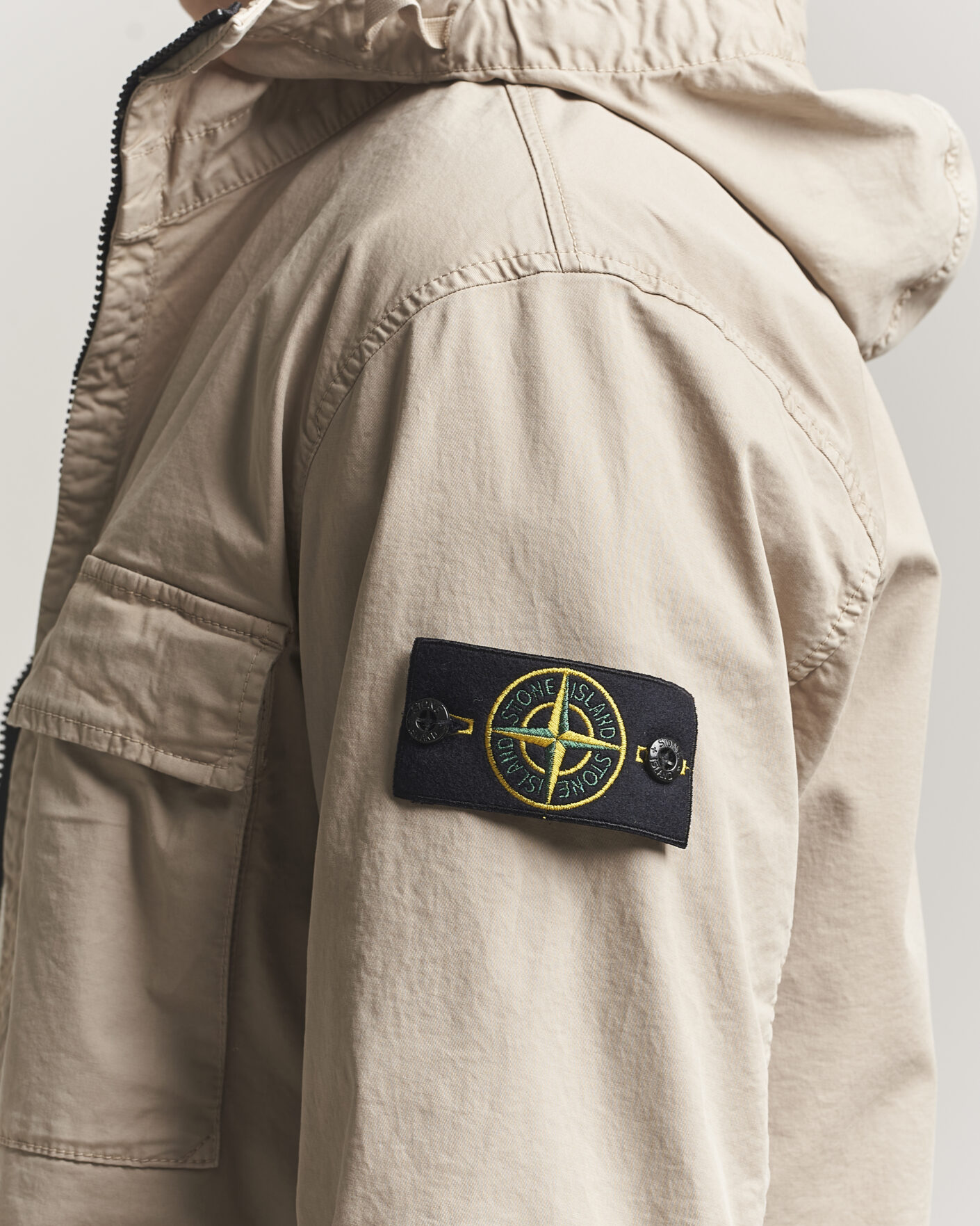 Heren | Jassen | Stone Island | Stretch Cotton Twill Hood Jacket Desert