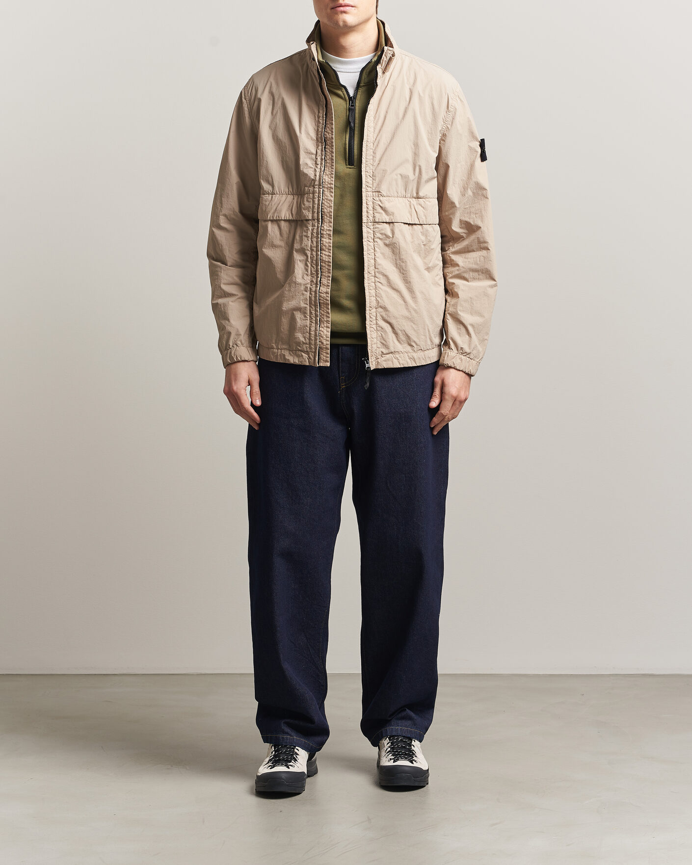 Heren | Jassen | Stone Island | Nylon Smerigliato-TC Stand Collar Jacket Desert