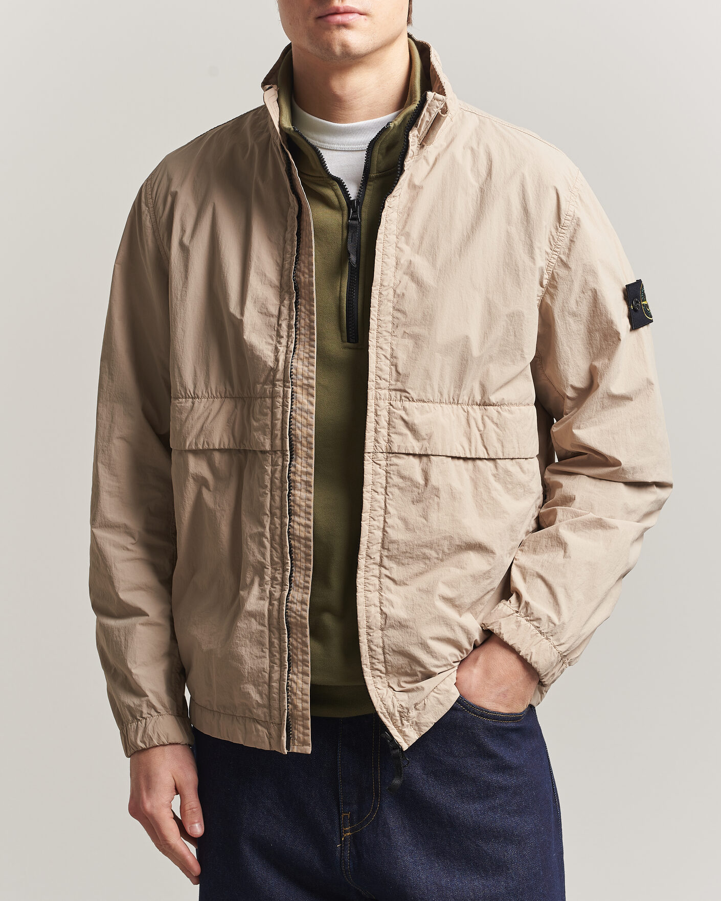 Heren | Jassen | Stone Island | Nylon Smerigliato-TC Stand Collar Jacket Desert