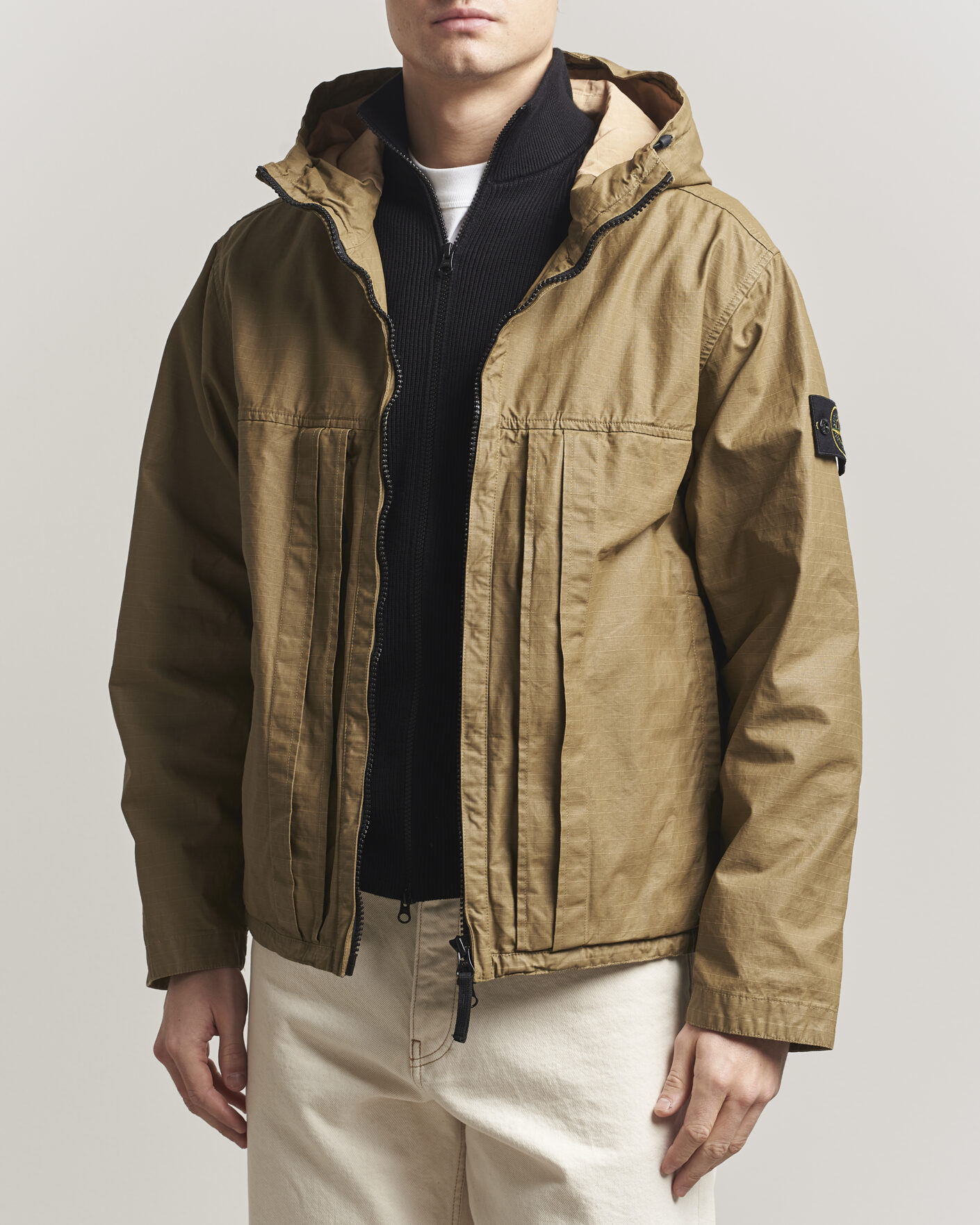 Heren | Jassen | Stone Island | Double Coated Cotton Ripstop Jacket Military Green