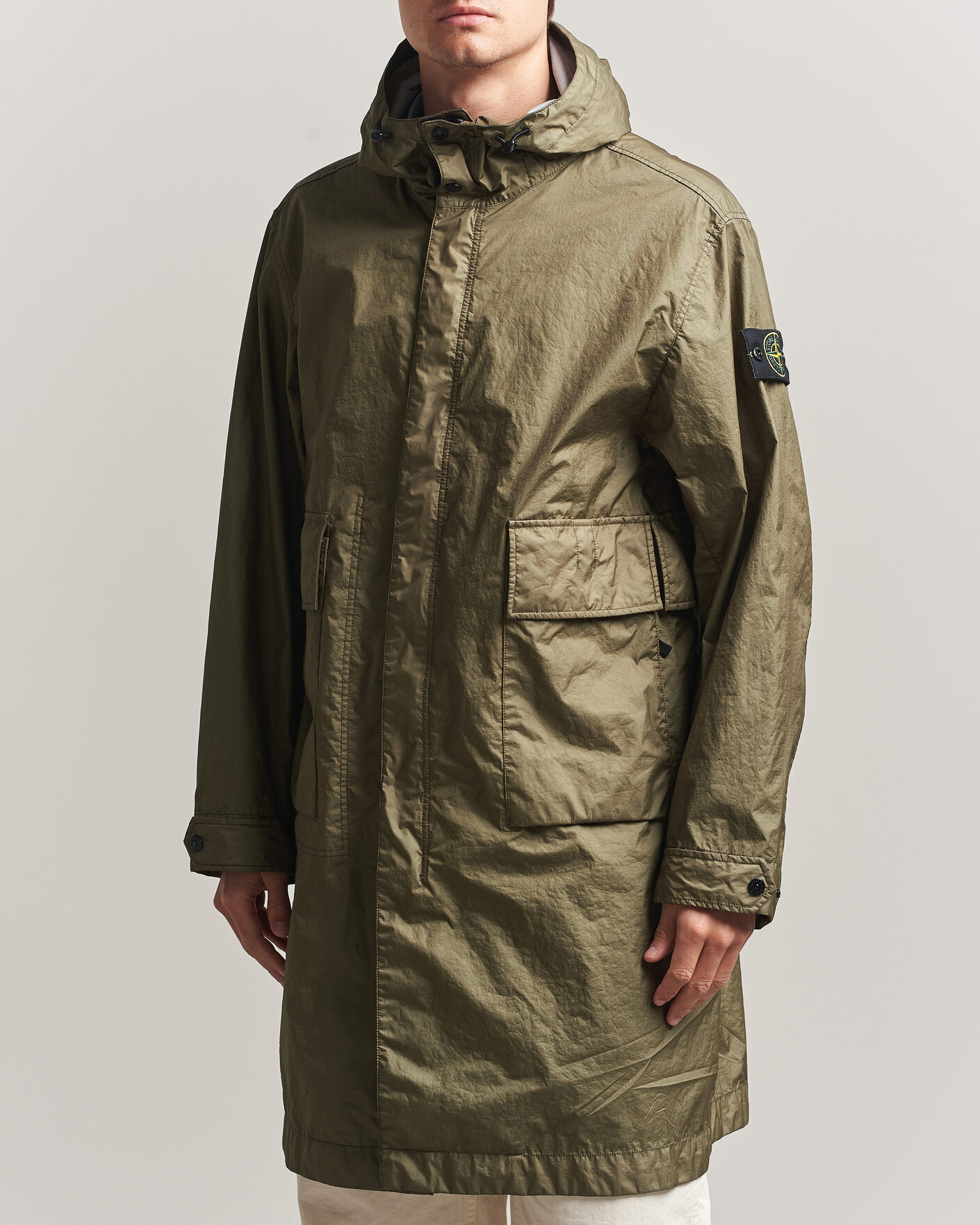 Heren | Jassen | Stone Island | Membrana 3L Hooded Parka Military Green