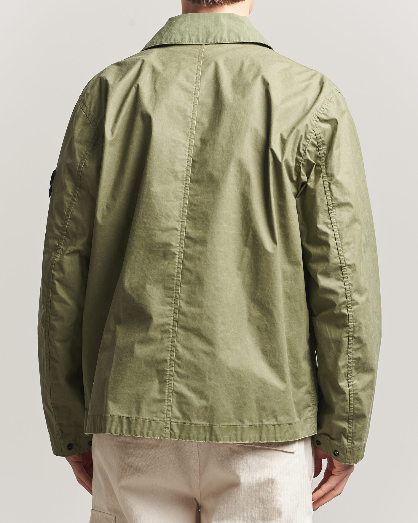 Heren | Jassen | Stone Island | Waxed Pigment Cotton Tela Coach Jacket Military Green