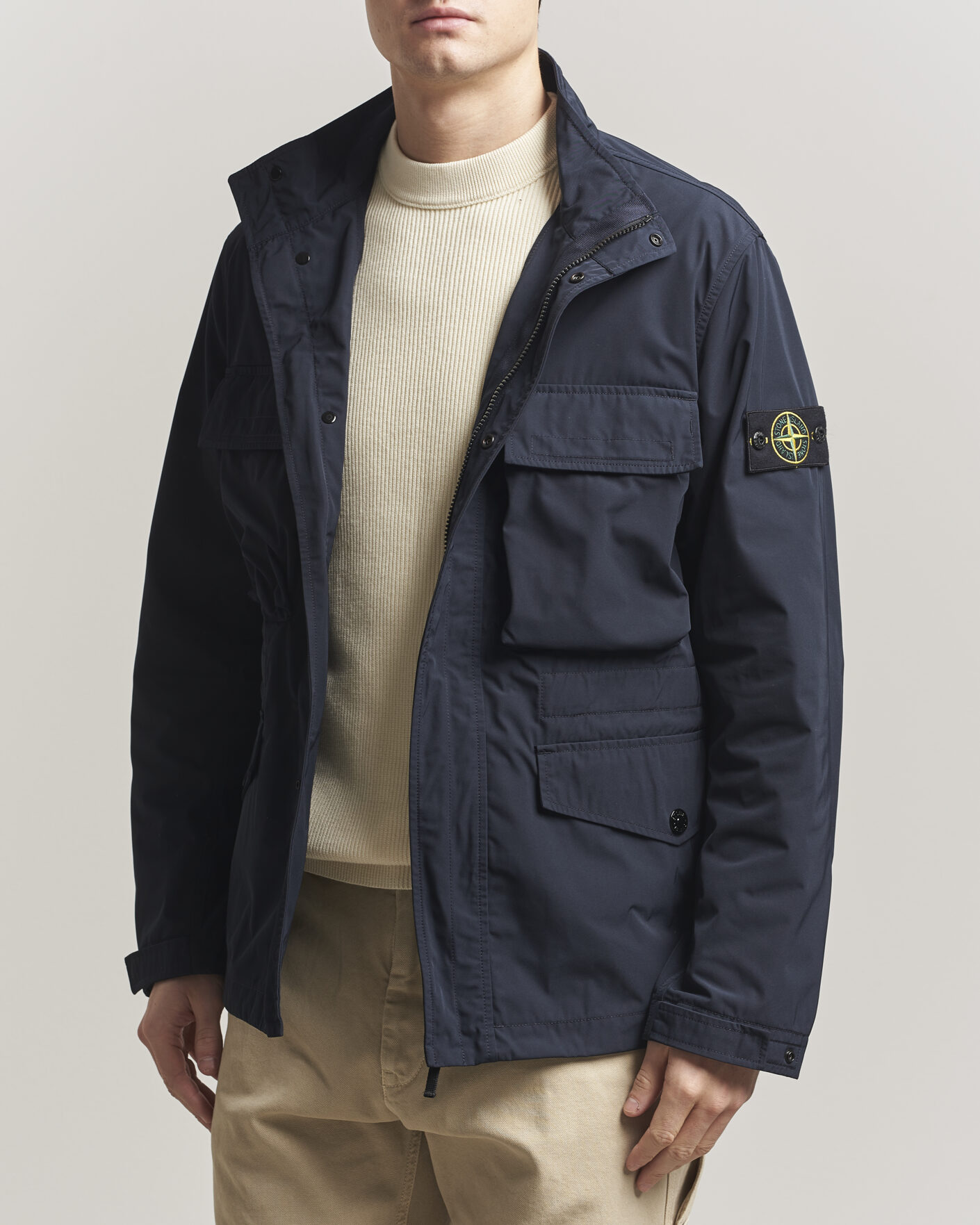 stone isand david-tc jacket m65 ダークネイビー Stone Island David TC Field Jacket Navy Blue | Man - CareOfCarl.nl
