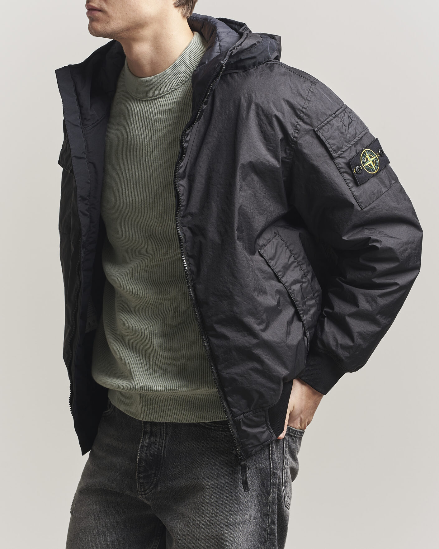 Heren | Jassen | Stone Island | Membrana 3L Hood Jacket Black