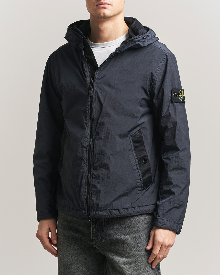 Heren | Jassen | Stone Island | Crinkle Reps Padded Hood Jacket Navy