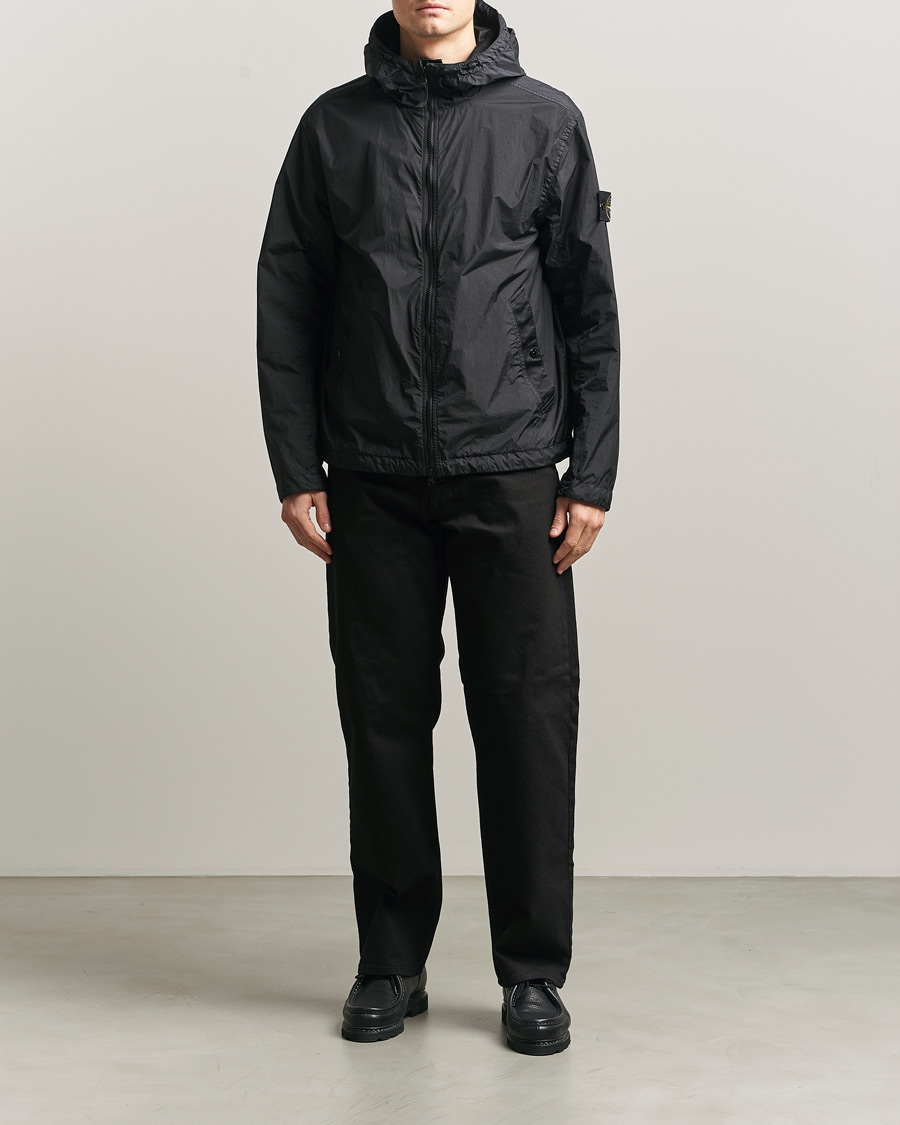 Heren | Jassen | Stone Island | Crinkle Reps Padded Hood Jacket Black