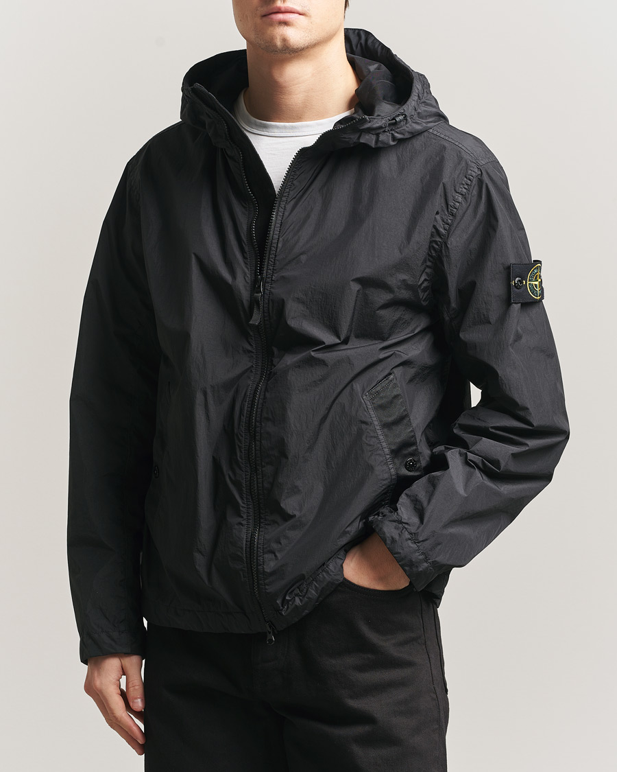 Heren | Jassen | Stone Island | Crinkle Reps Padded Hood Jacket Black
