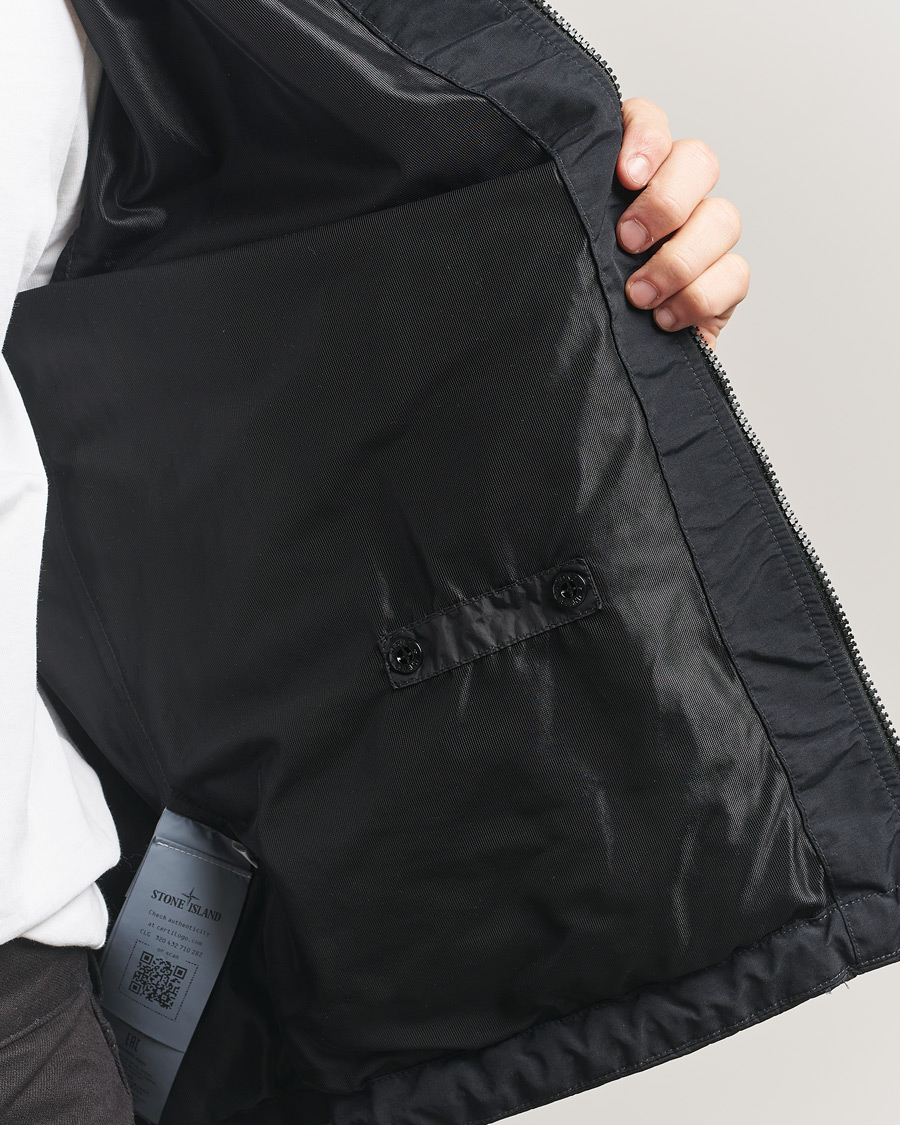 Heren | Jassen | Stone Island | Crinkle Reps Padded Hood Jacket Black