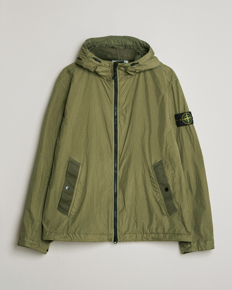 Heren | Jassen | Stone Island | Crinkle Reps Padded Hood Jacket Military Green