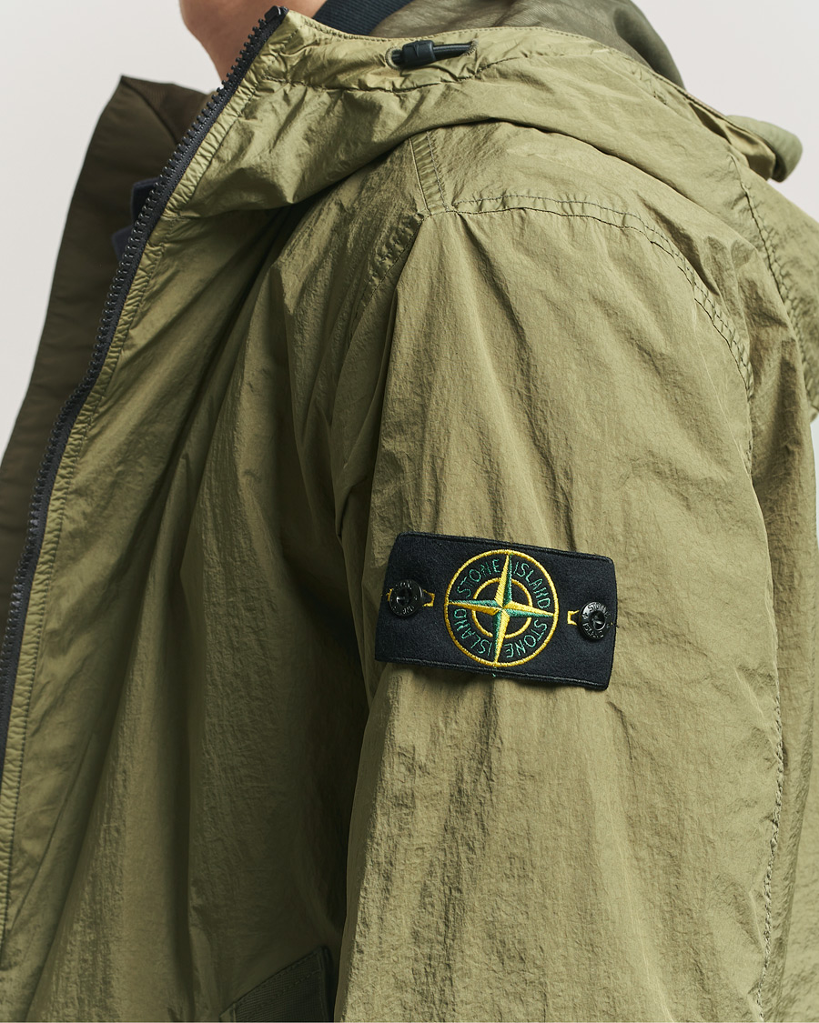 Heren | Jassen | Stone Island | Crinkle Reps Padded Hood Jacket Military Green