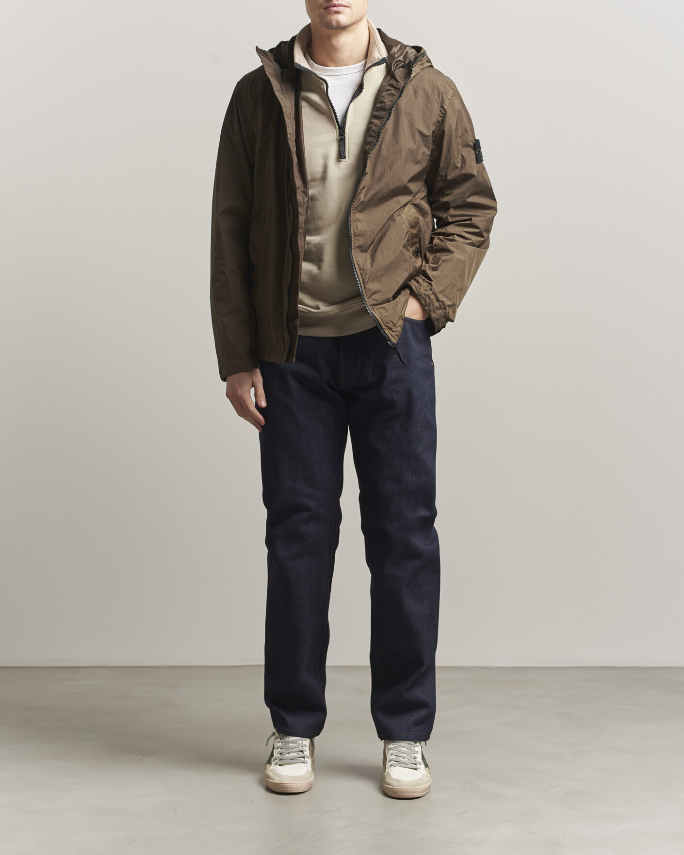 Heren | Jassen | Stone Island | Crinkle Reps Padded Hood Jacket Umber