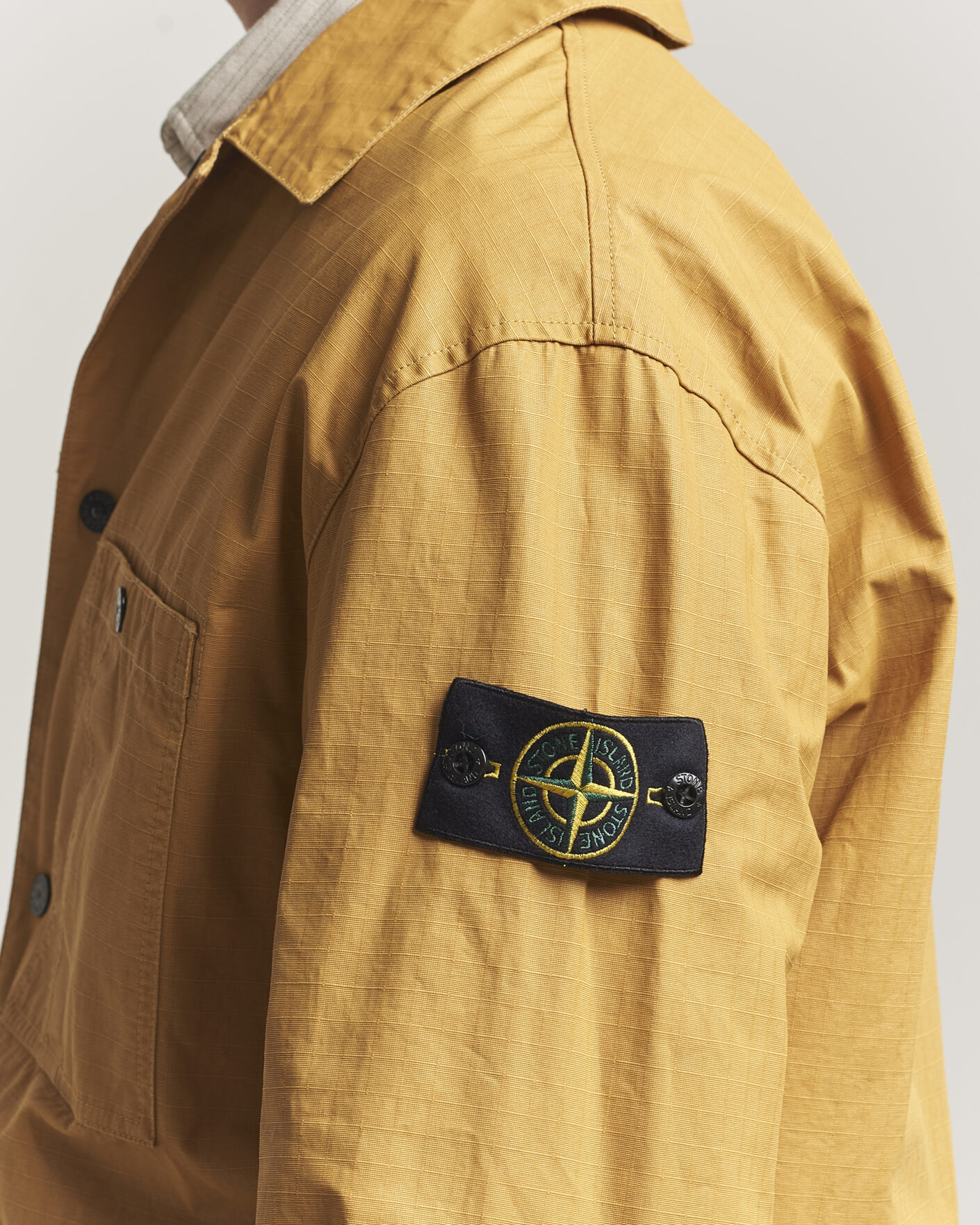 Heren | Jassen | Stone Island | Double Coated Cotton Ripstop Overshirt Mustard