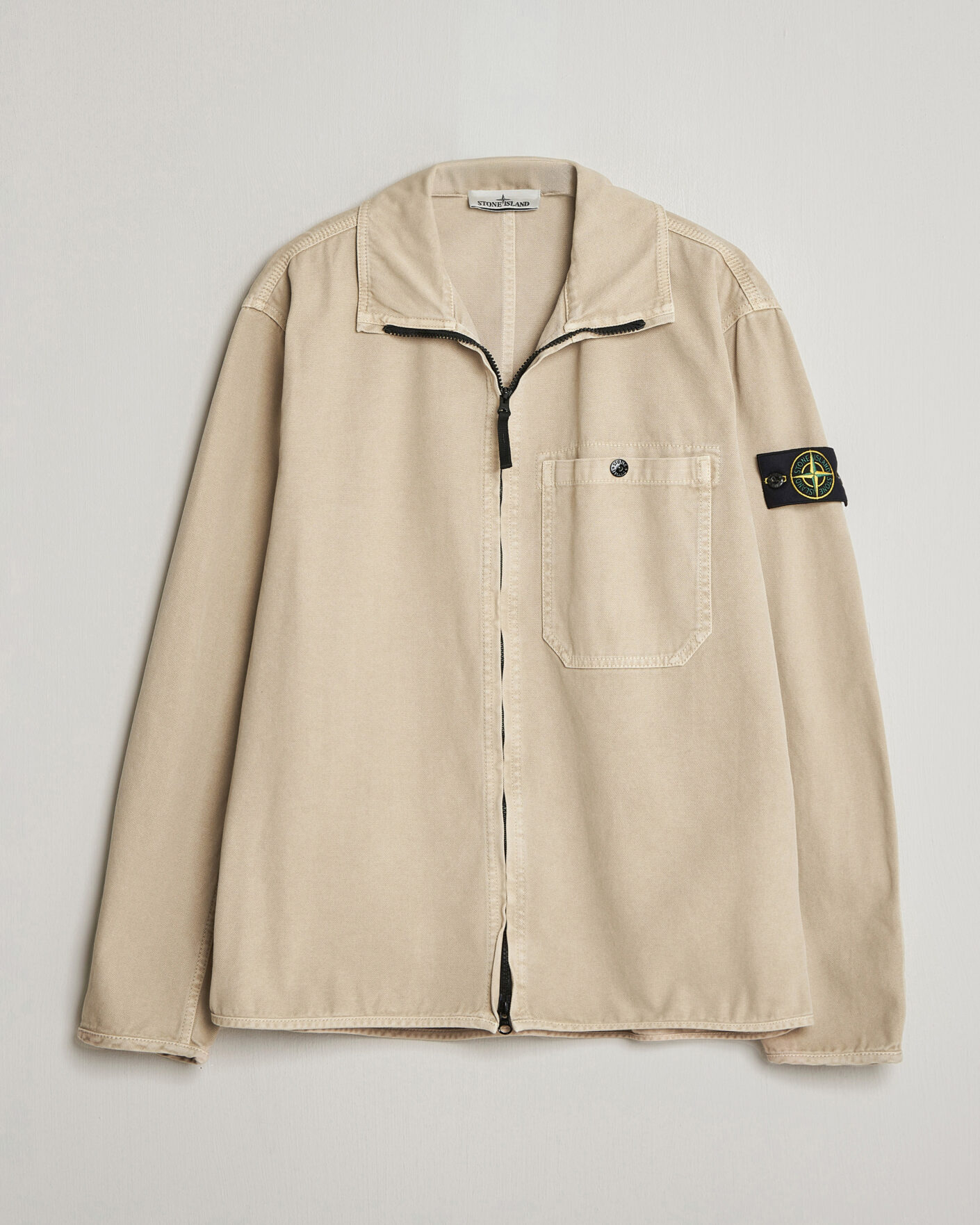 Heren | Jassen | Stone Island | Organic Panama Cotton Shirt Jacket Desert