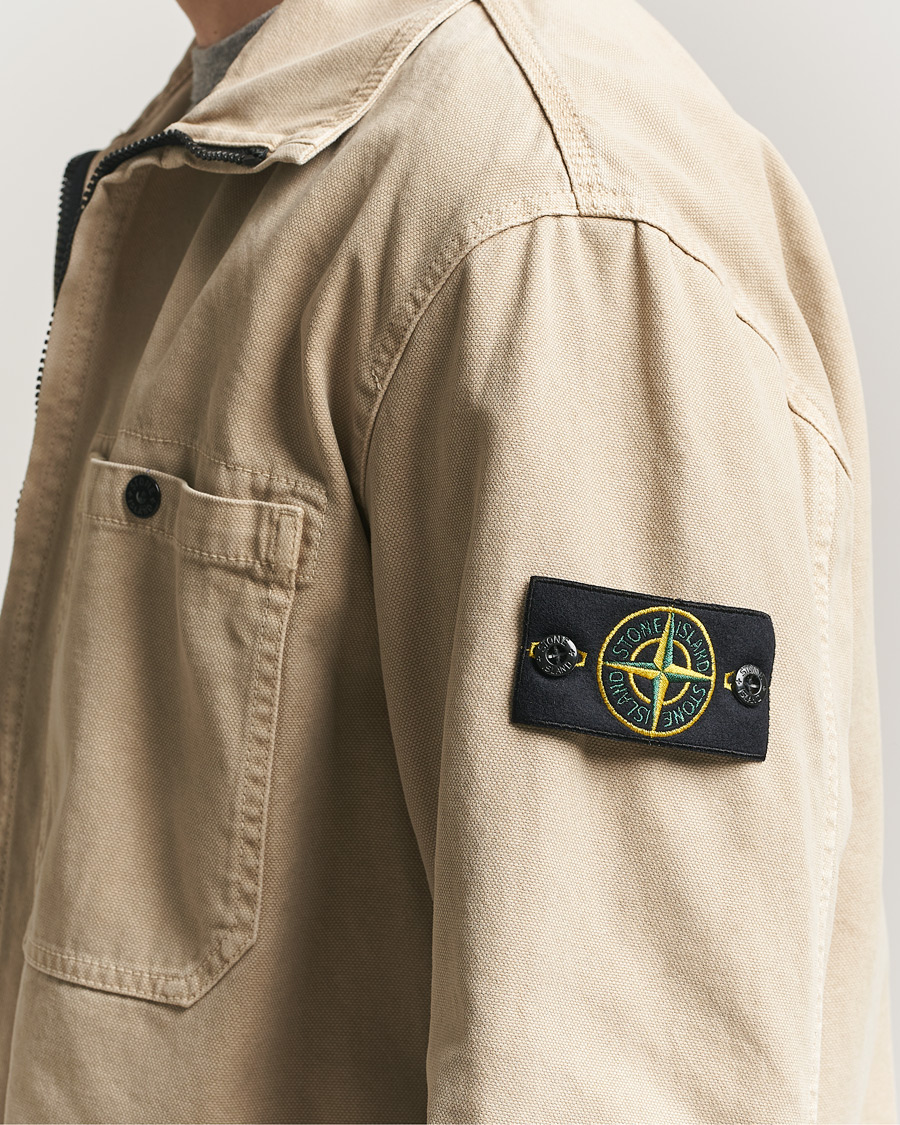 Heren | Jassen | Stone Island | Organic Panama Cotton Shirt Jacket Desert