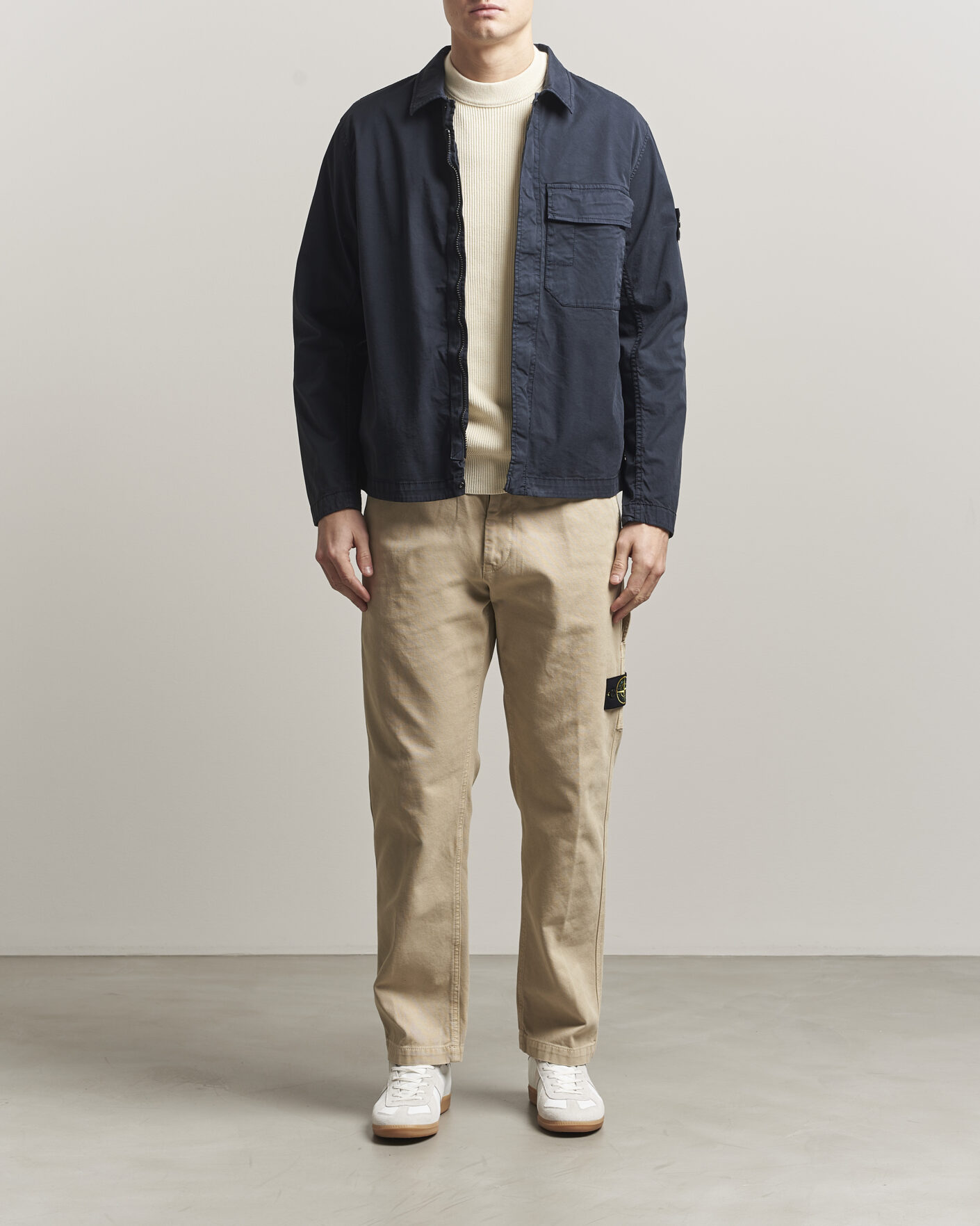Heren | Jassen | Stone Island | Organic Cotton Twill Overshirt Navy