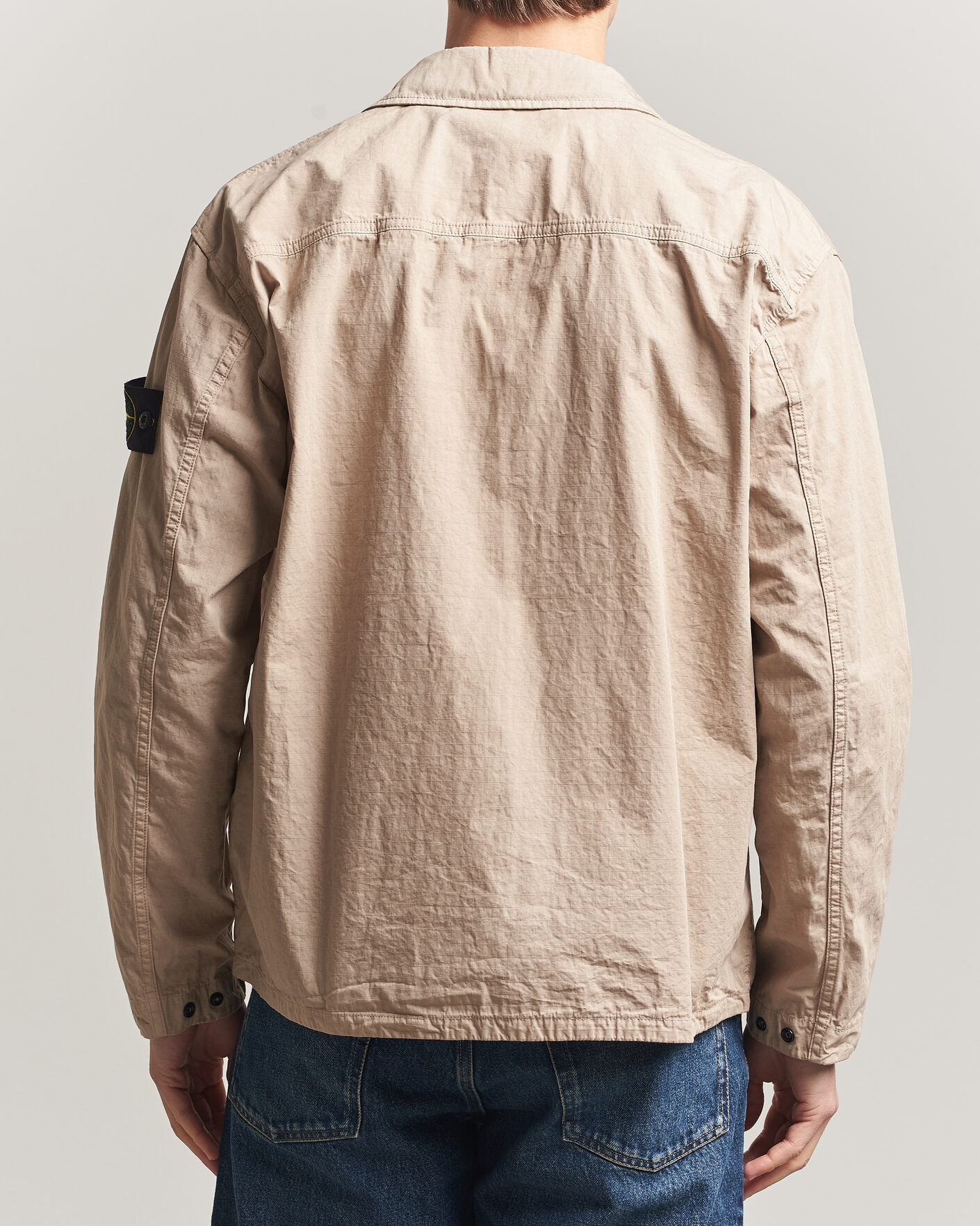 Heren | Overhemden | Stone Island | Cotton Ripstop Zip Overshirt Desert