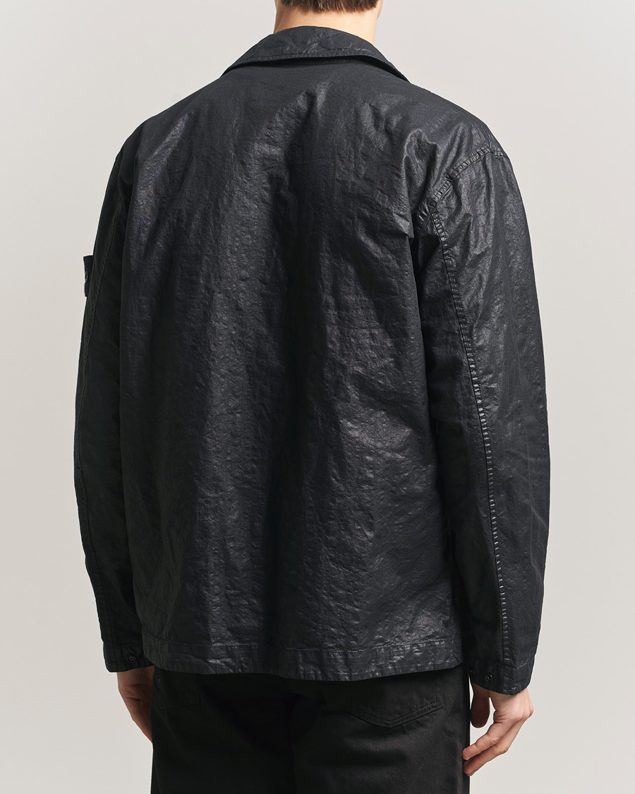 Heren | Overhemden | Stone Island | Garment Dyed Nylon Zip Overshirt Black