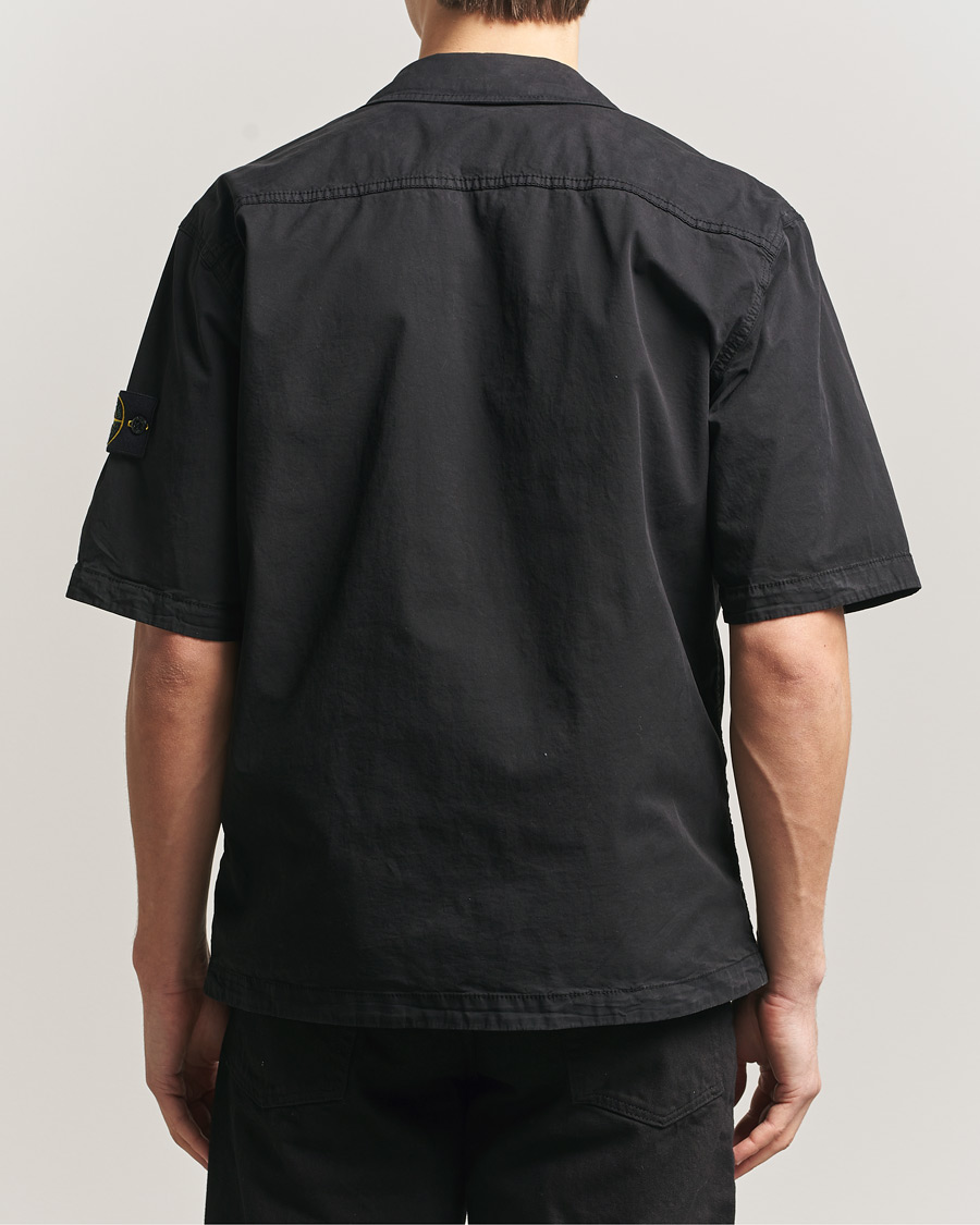 Heren | Overhemden | Stone Island | Organic Cotton Twill Short Sleeve Shirt Black