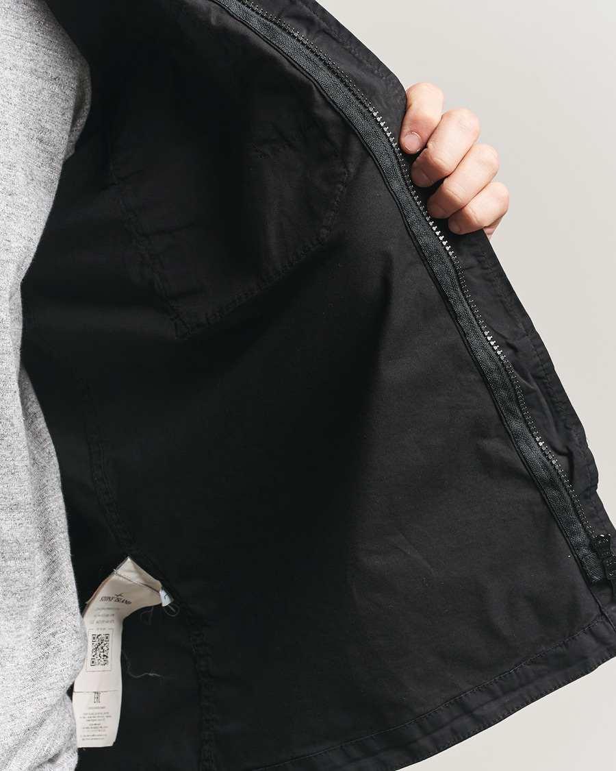 Heren | Overhemden | Stone Island | Organic Cotton Twill Short Sleeve Shirt Black