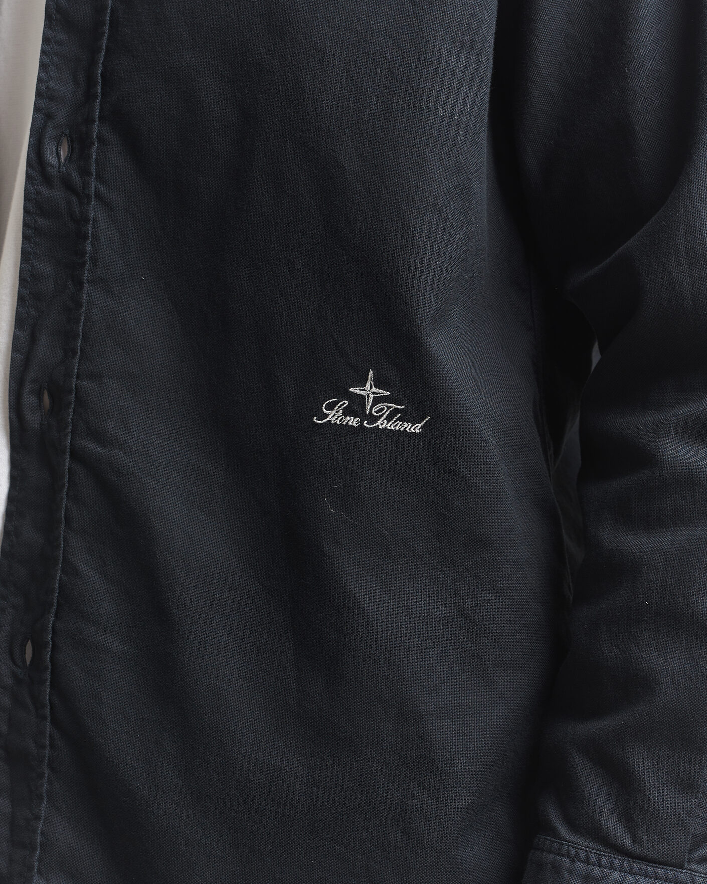 Heren | Overhemden | Stone Island | Organic Cotton Oxford Shirt Navy