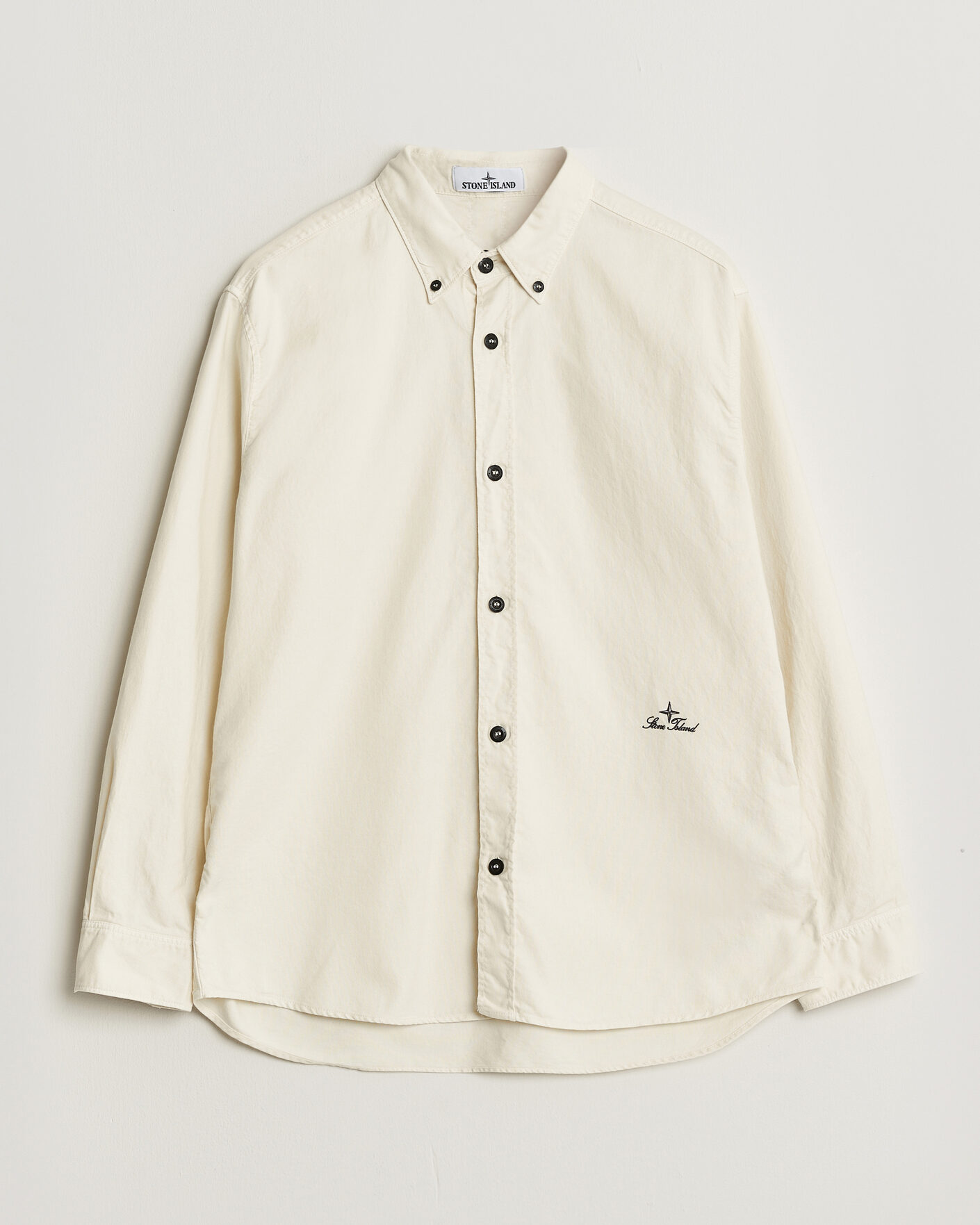 Heren | Overhemden | Stone Island | Organic Cotton Oxford Shirt Ivory