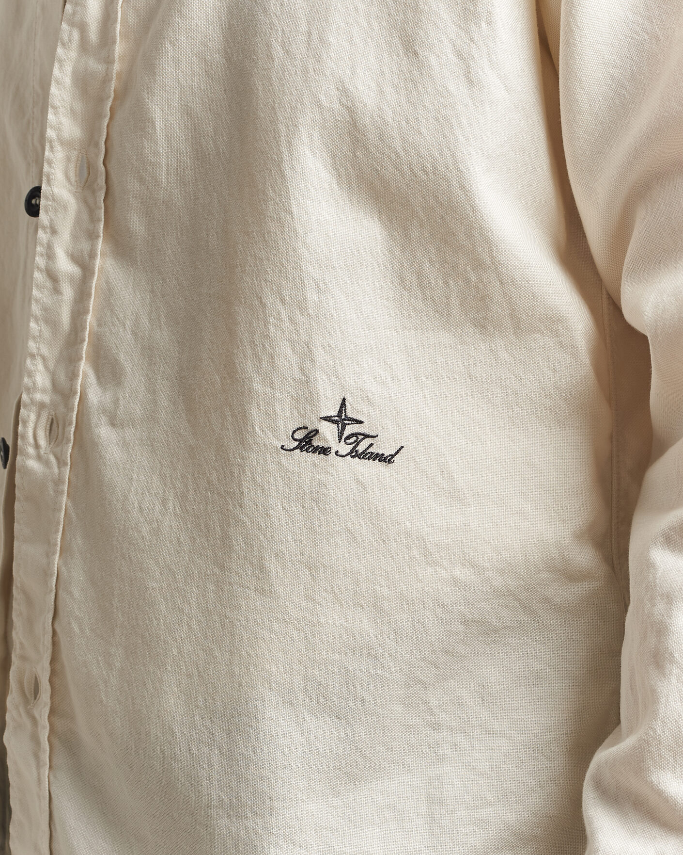 Heren | Overhemden | Stone Island | Organic Cotton Oxford Shirt Ivory