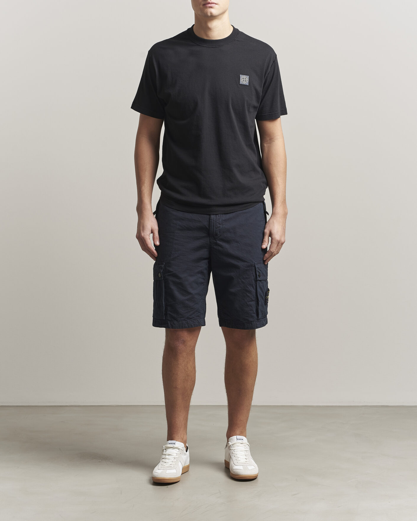 Heren | T-shirts | Stone Island | Organic Cotton Fissato Effect T-Shirt Black
