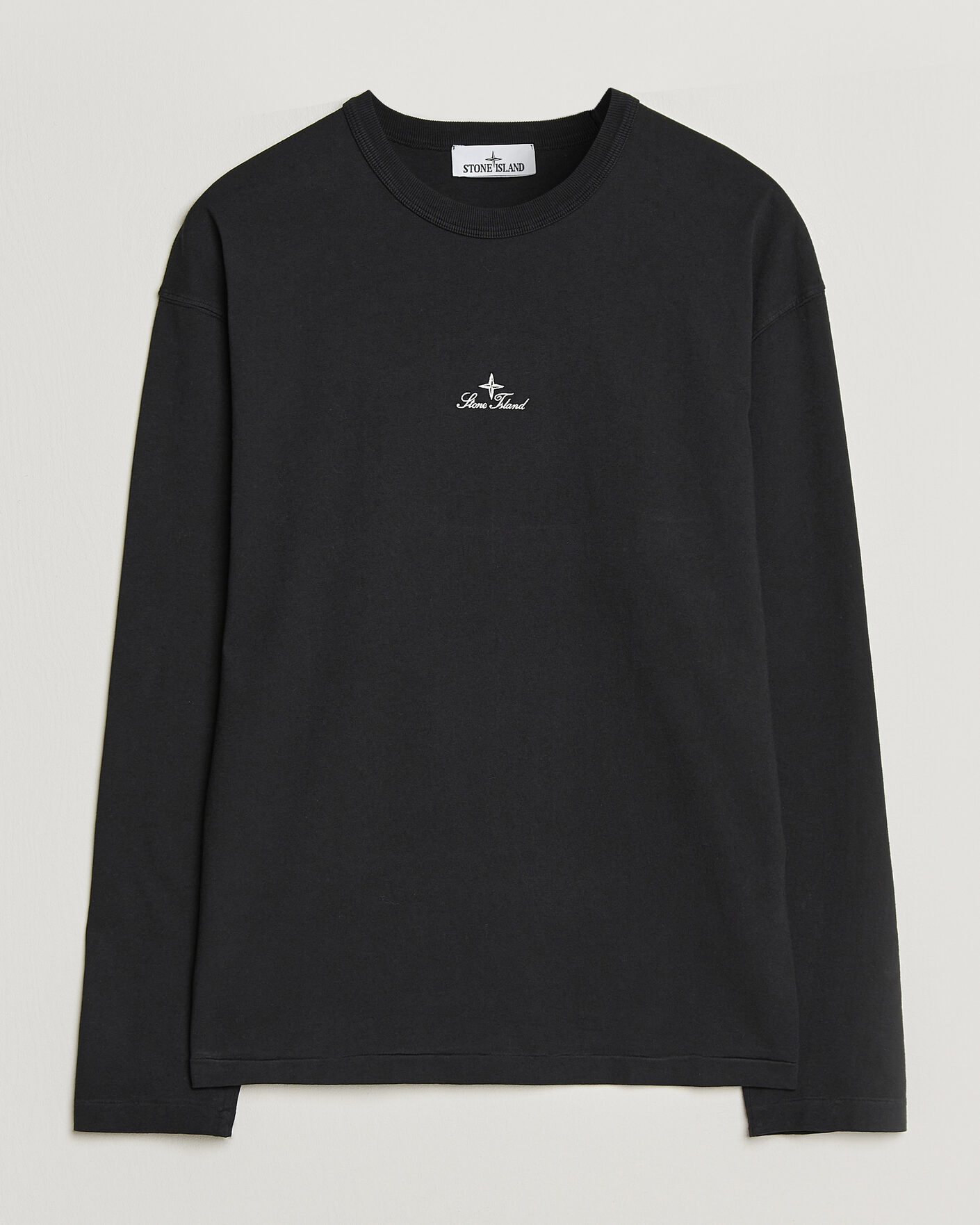 Heren | T-shirts | Stone Island | Organic Cotton Jersey Long Sleeve Logo T-Shirt Black