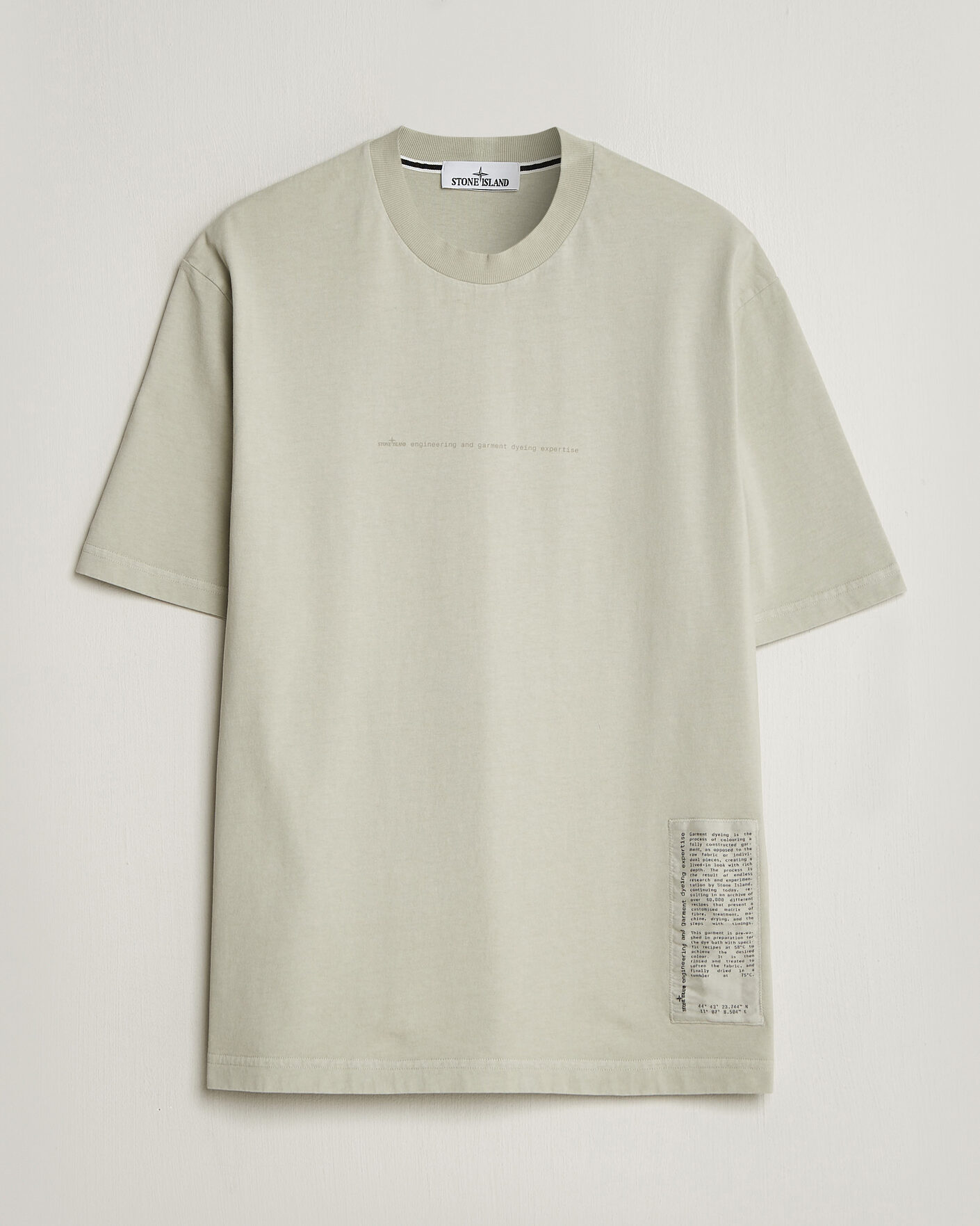 Heren | T-shirts | Stone Island | Combed Cotton Jersey Printed T-Shirt Pearl Grey