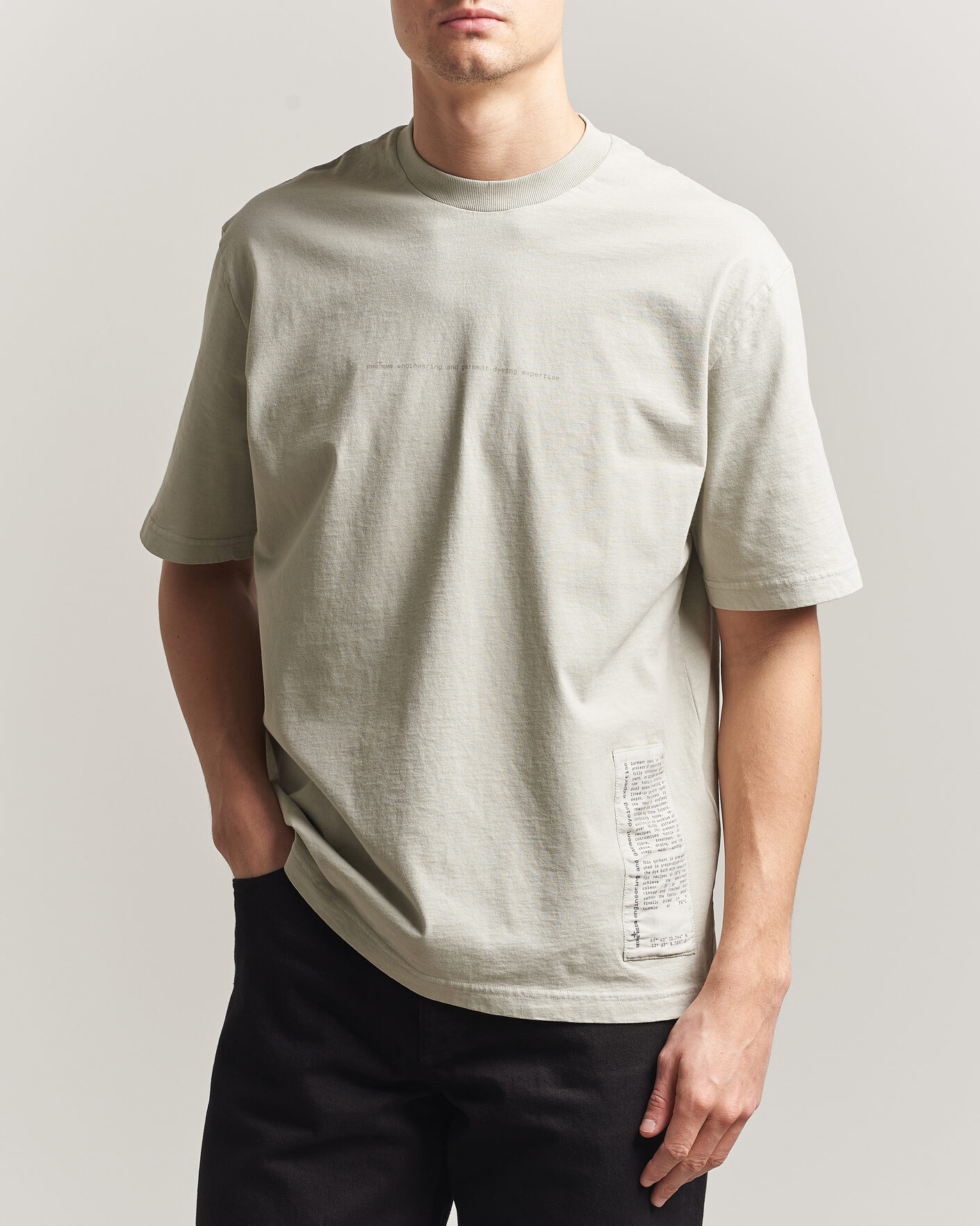 Heren | T-shirts | Stone Island | Combed Cotton Jersey Printed T-Shirt Pearl Grey