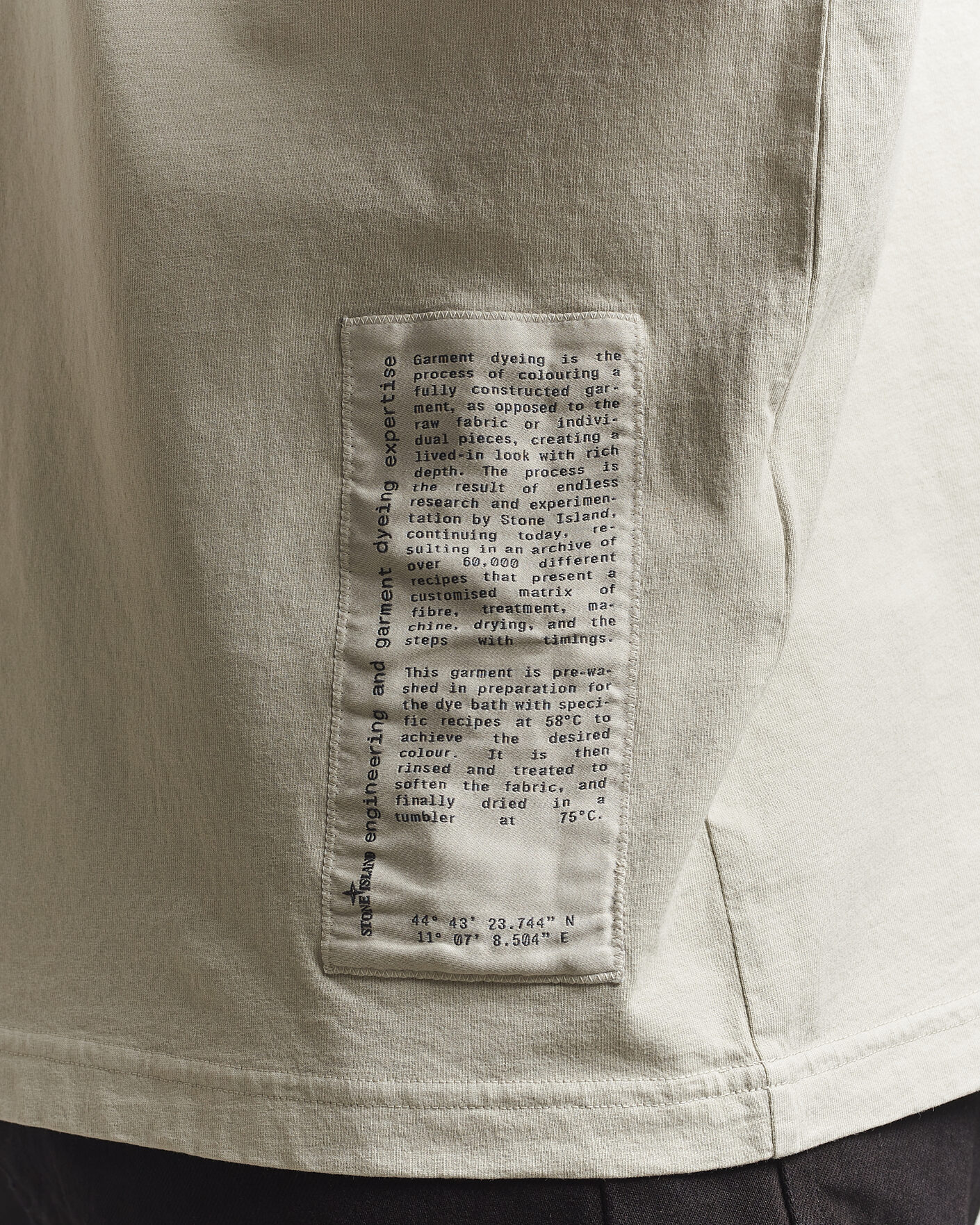 Heren | T-shirts | Stone Island | Combed Cotton Jersey Printed T-Shirt Pearl Grey