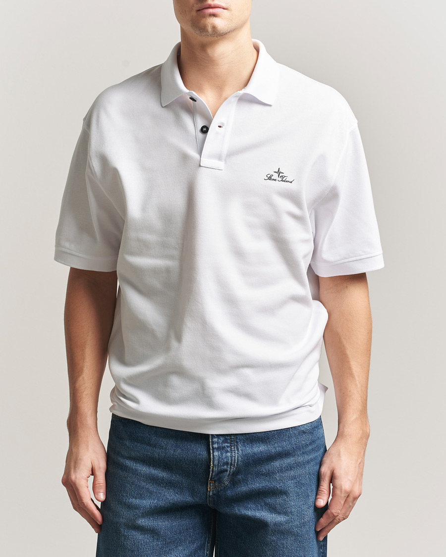 Heren | Polo's | Stone Island | Organic Cotton Pique White