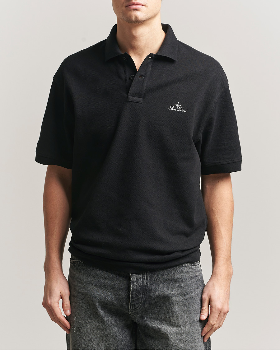 Heren | Polo's | Stone Island | Organic Cotton Pique Black