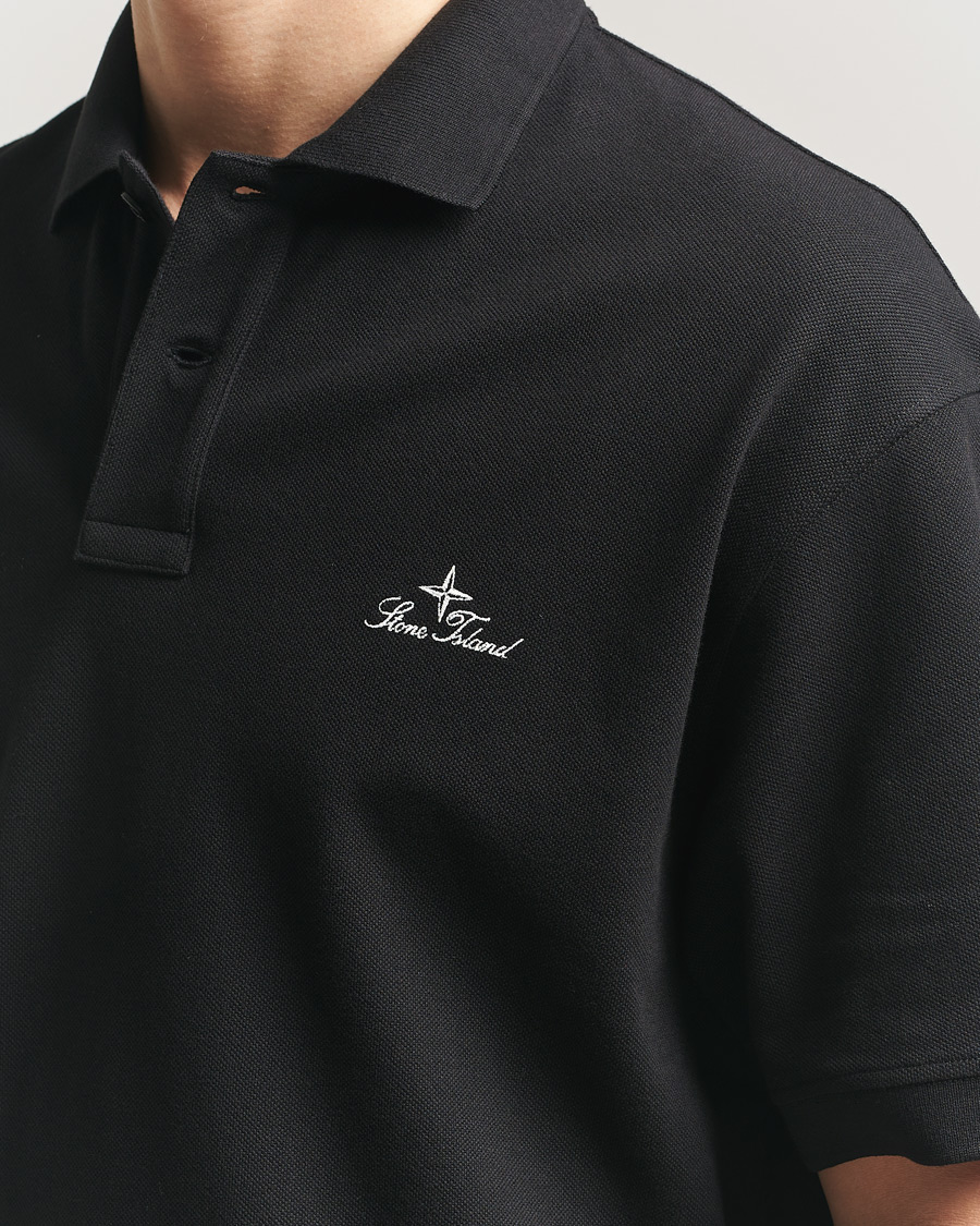 Heren | Polo's | Stone Island | Organic Cotton Pique Black
