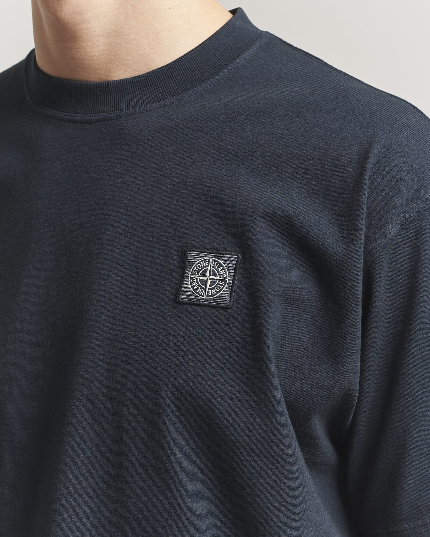 Heren | T-shirts | Stone Island | Combed Organic Cotton T-Shirt Navy