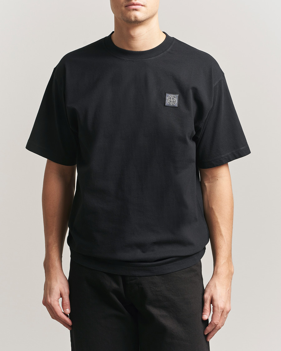 Heren | T-shirts | Stone Island | Combed Organic Cotton T-Shirt Black