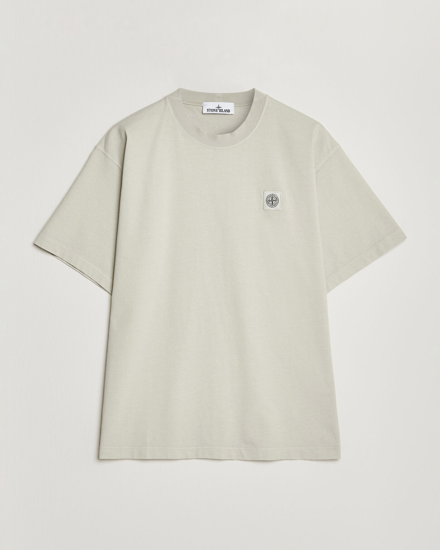 Heren | T-shirts | Stone Island | Combed Organic Cotton T-Shirt Pearl Grey