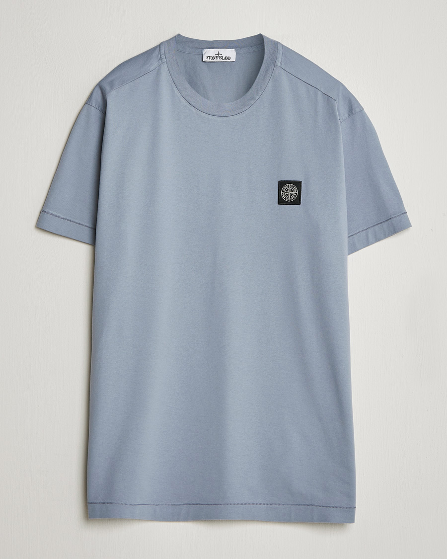 Heren | T-shirts | Stone Island | Garment Dyed Cotton Jersey T-Shirt Dark Blue