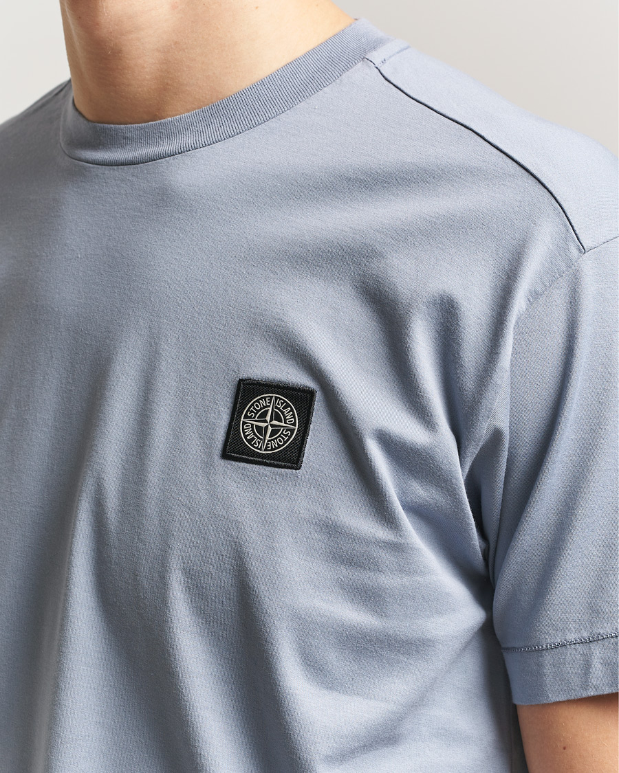 Heren | T-shirts | Stone Island | Garment Dyed Cotton Jersey T-Shirt Dark Blue