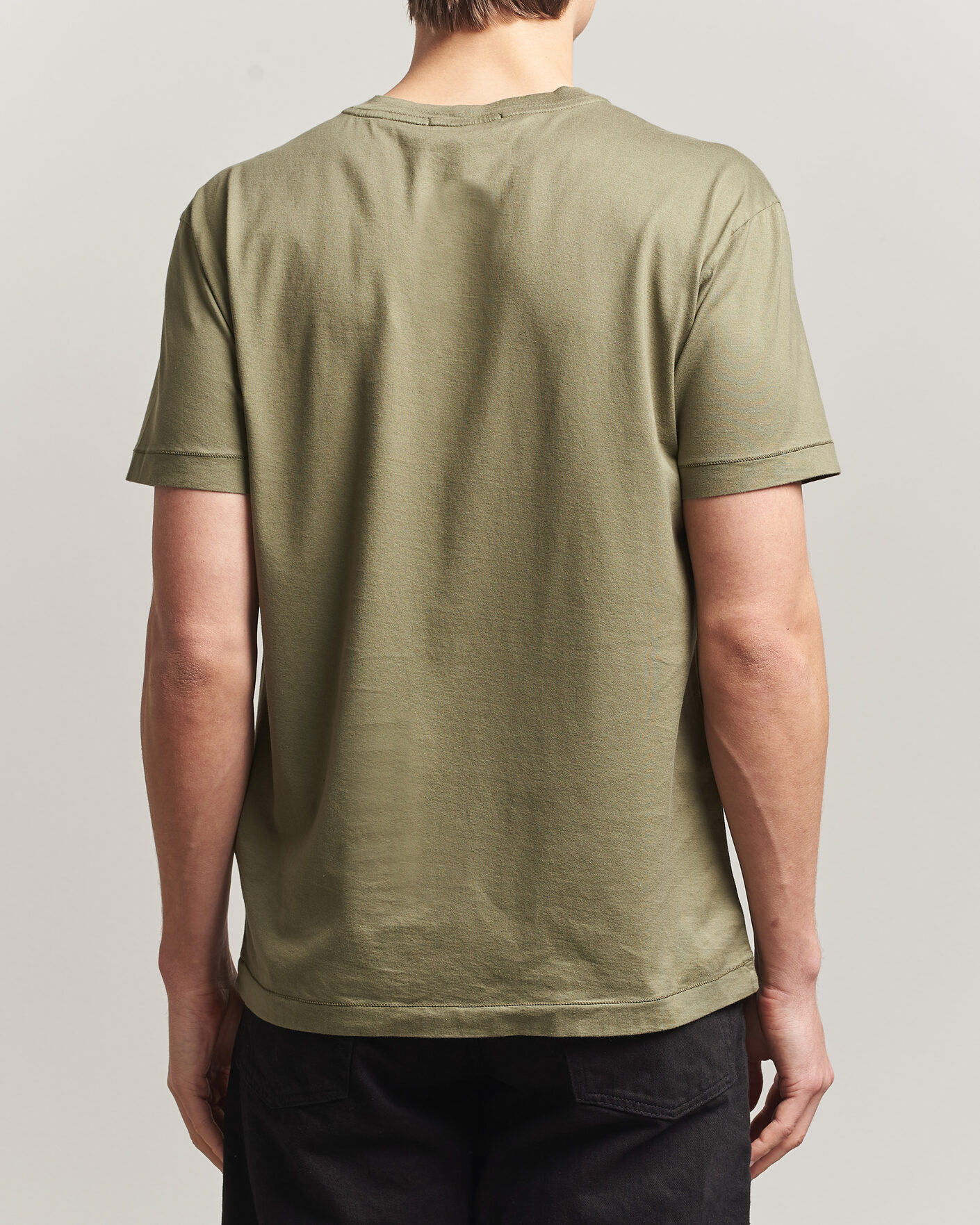 Heren | T-shirts | Stone Island | Garment Dyed Cotton Jersey T-Shirt Military Green
