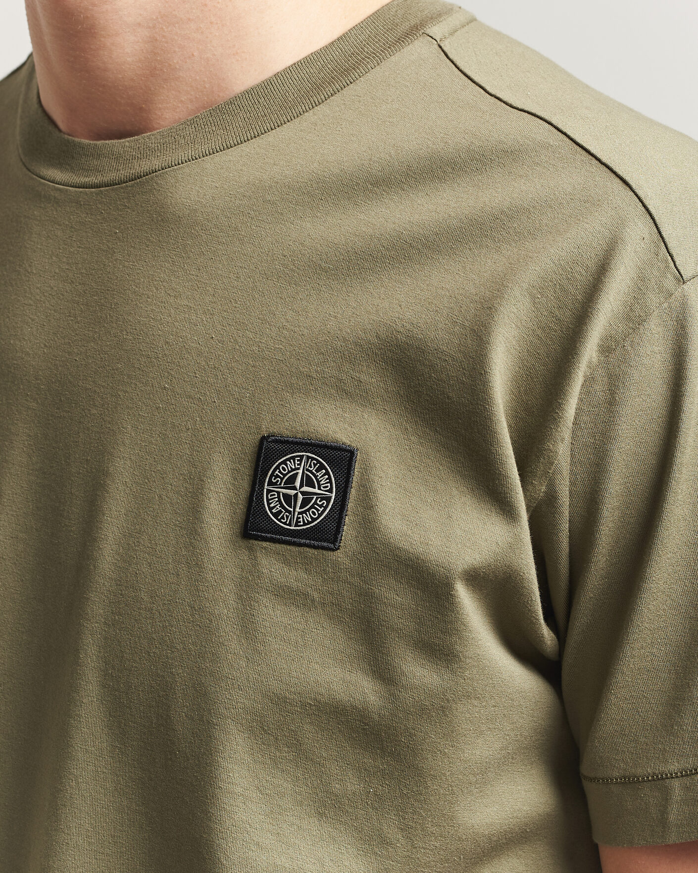 Heren | T-shirts | Stone Island | Garment Dyed Cotton Jersey T-Shirt Military Green